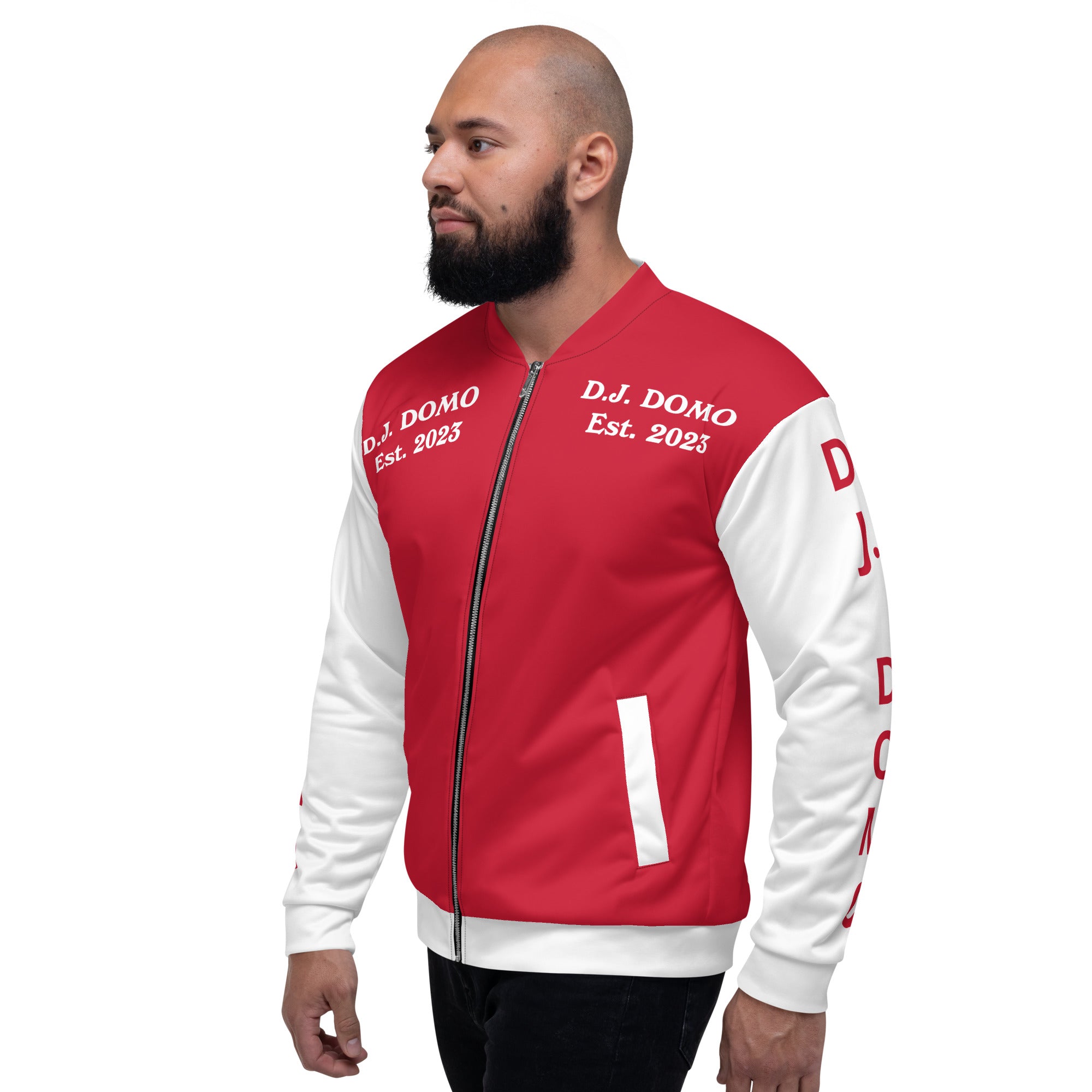 "Regretted" Unisex Bomber Jacket Red/White