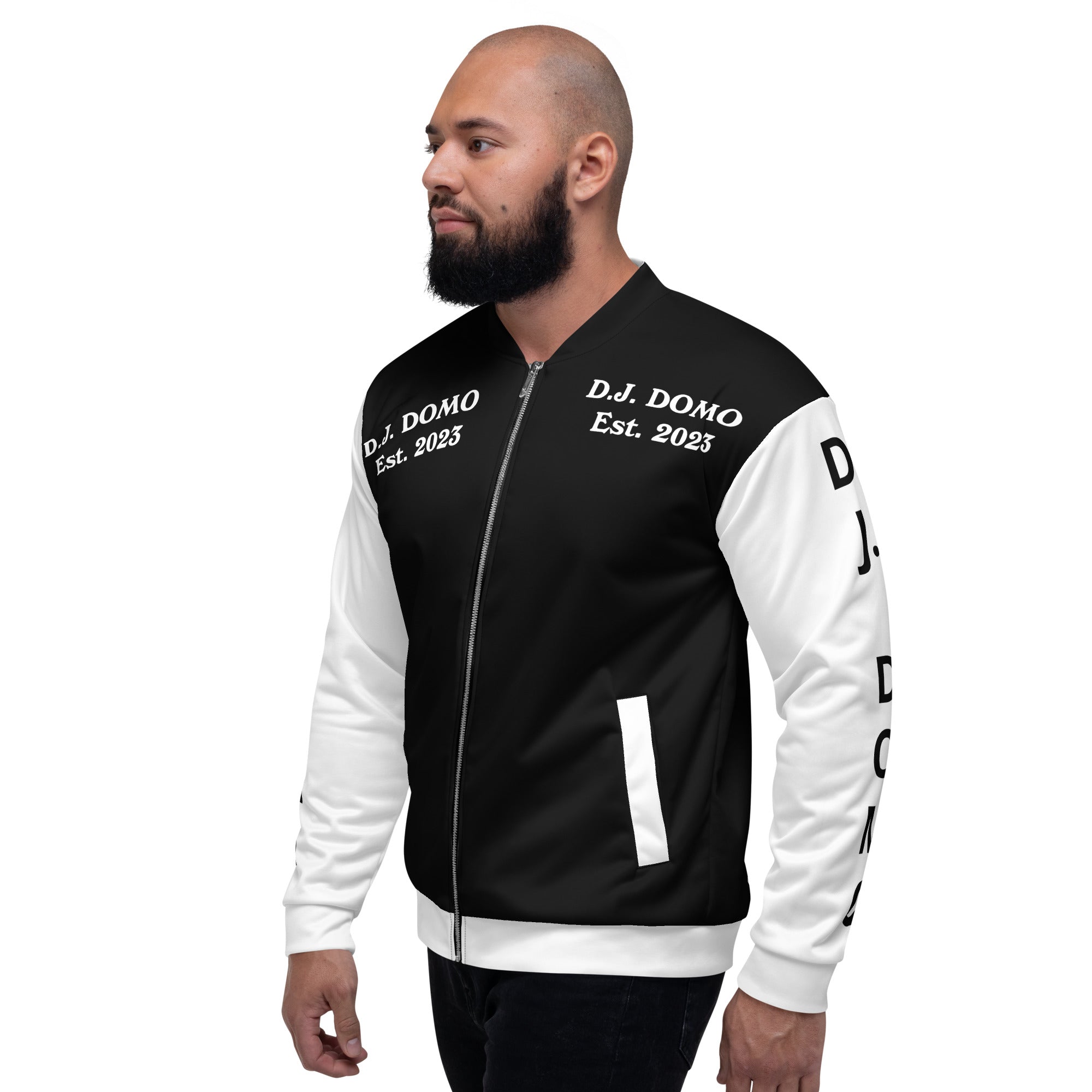 "Regretted" Unisex Bomber Jacket Black/White