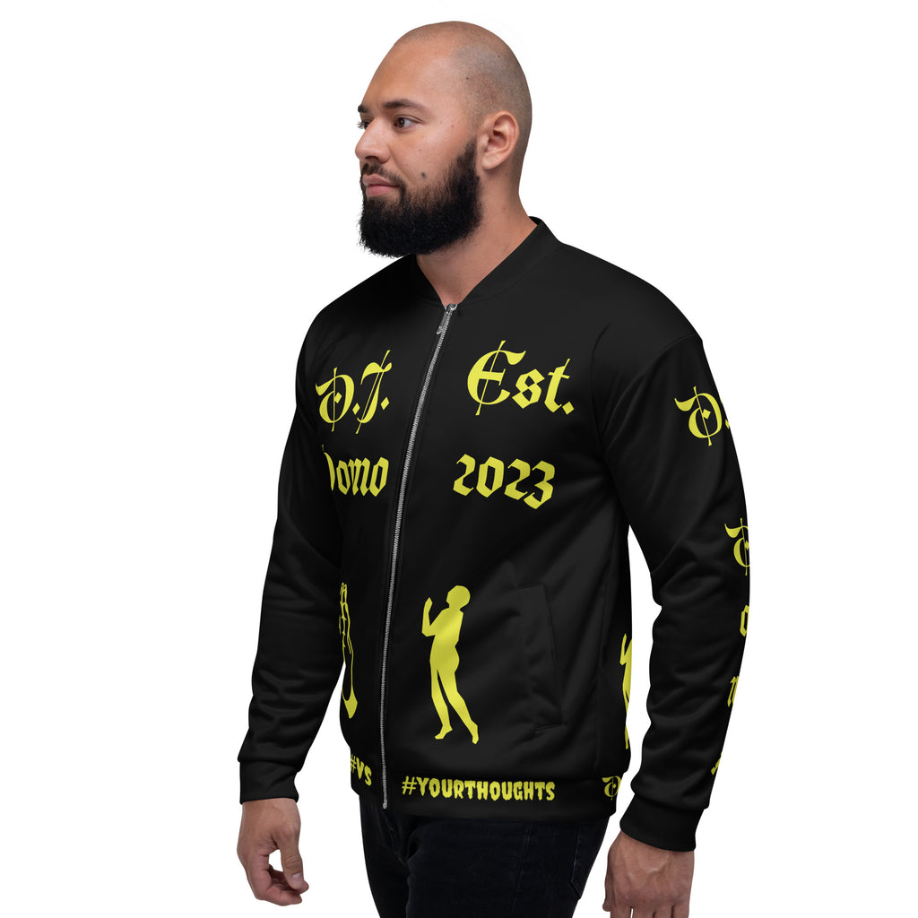 "PRAYER" Unisex Bomber Jacket Black/Gold