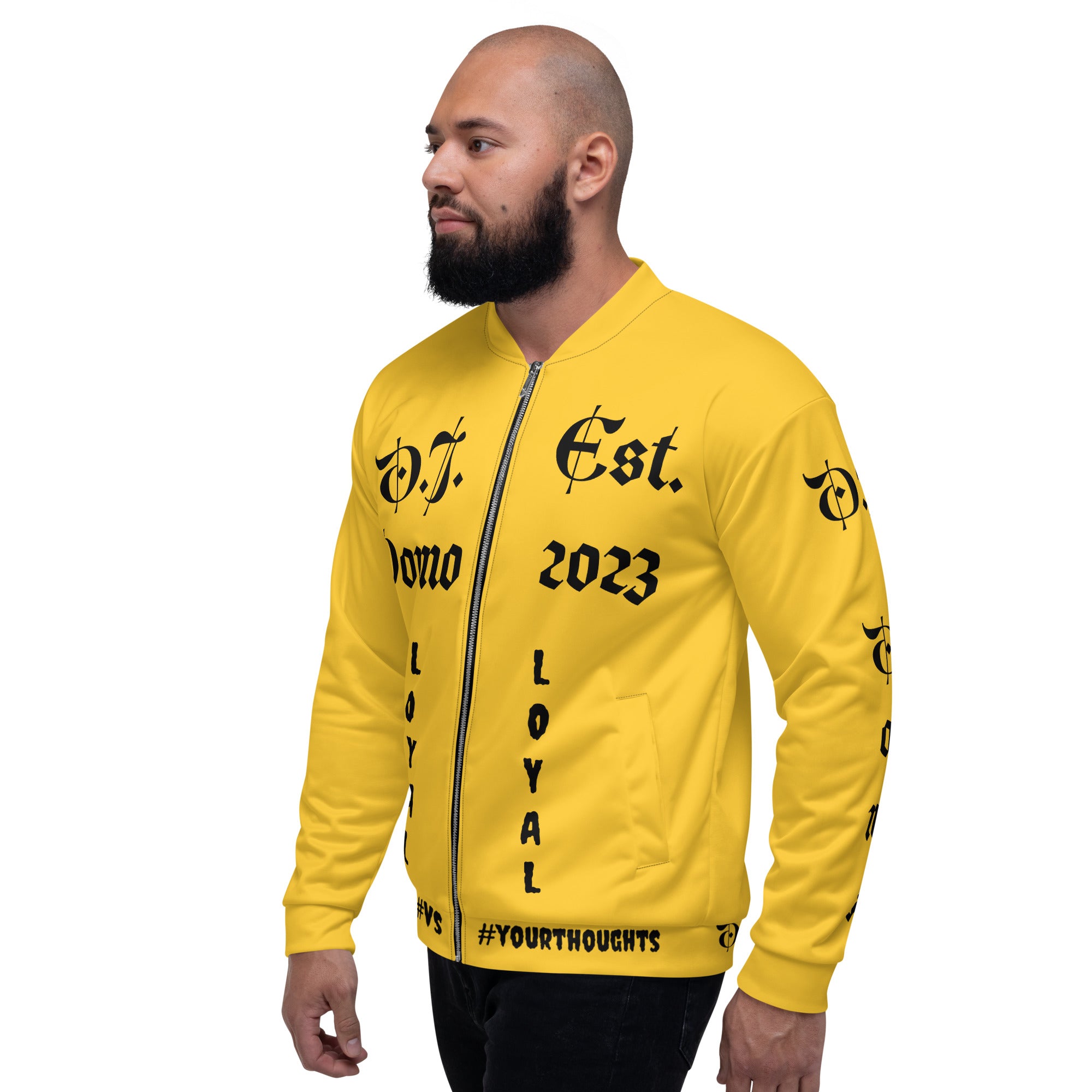 "LOYAL" Unisex Bomber Jacket Gold/Black