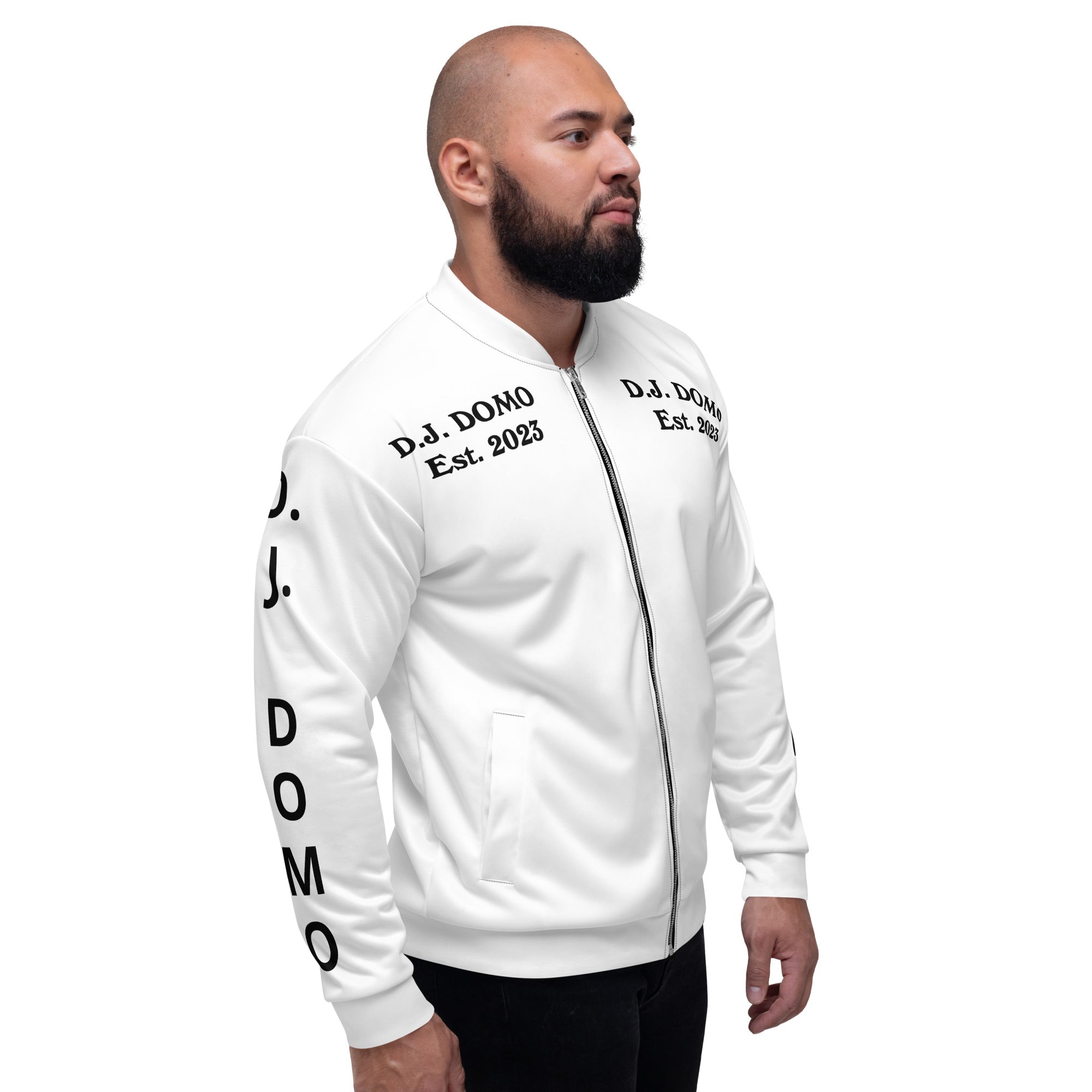 "Regretted" Unisex Bomber Jacket White/Black