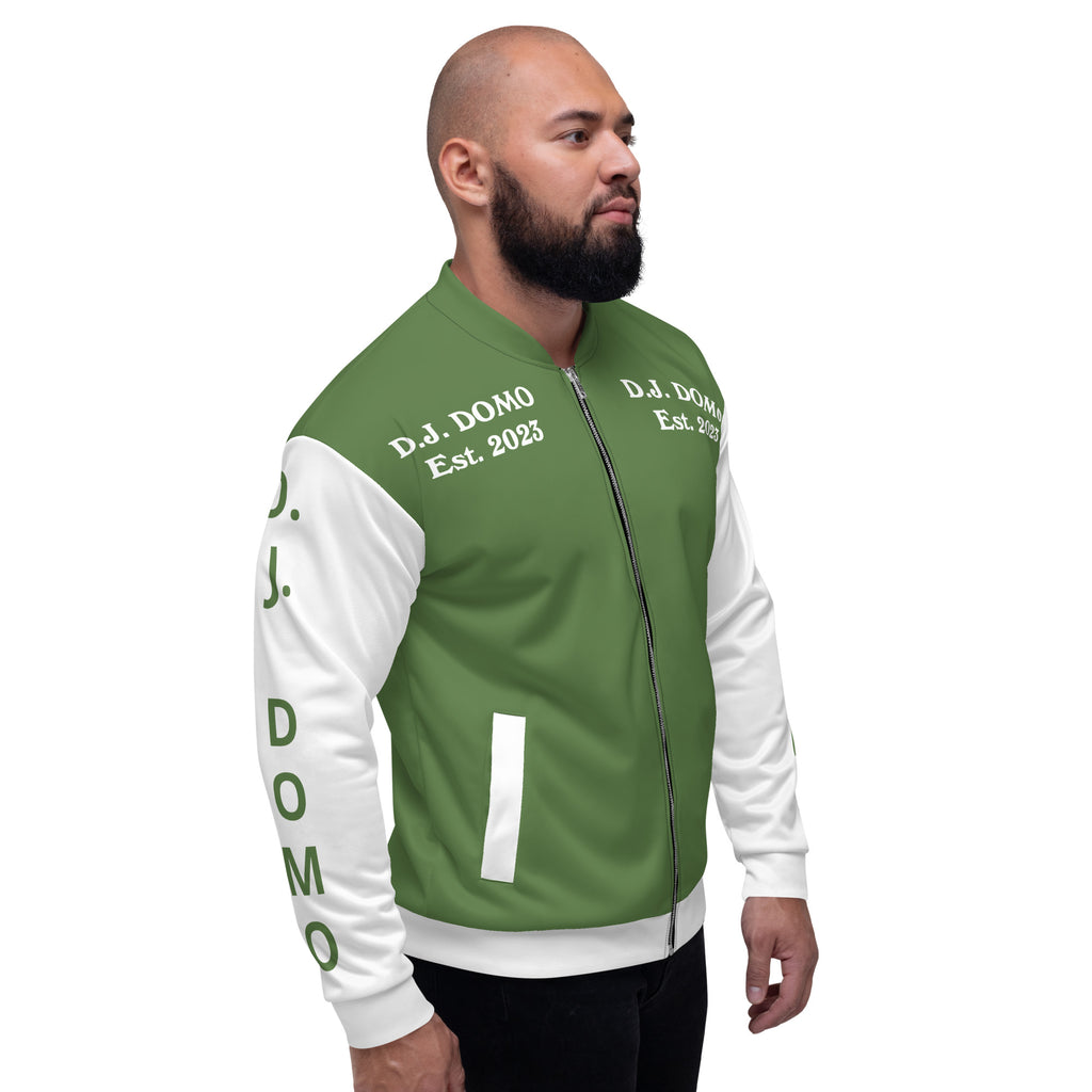 "Regretted" Unisex Bomber Jacket Light Green/White
