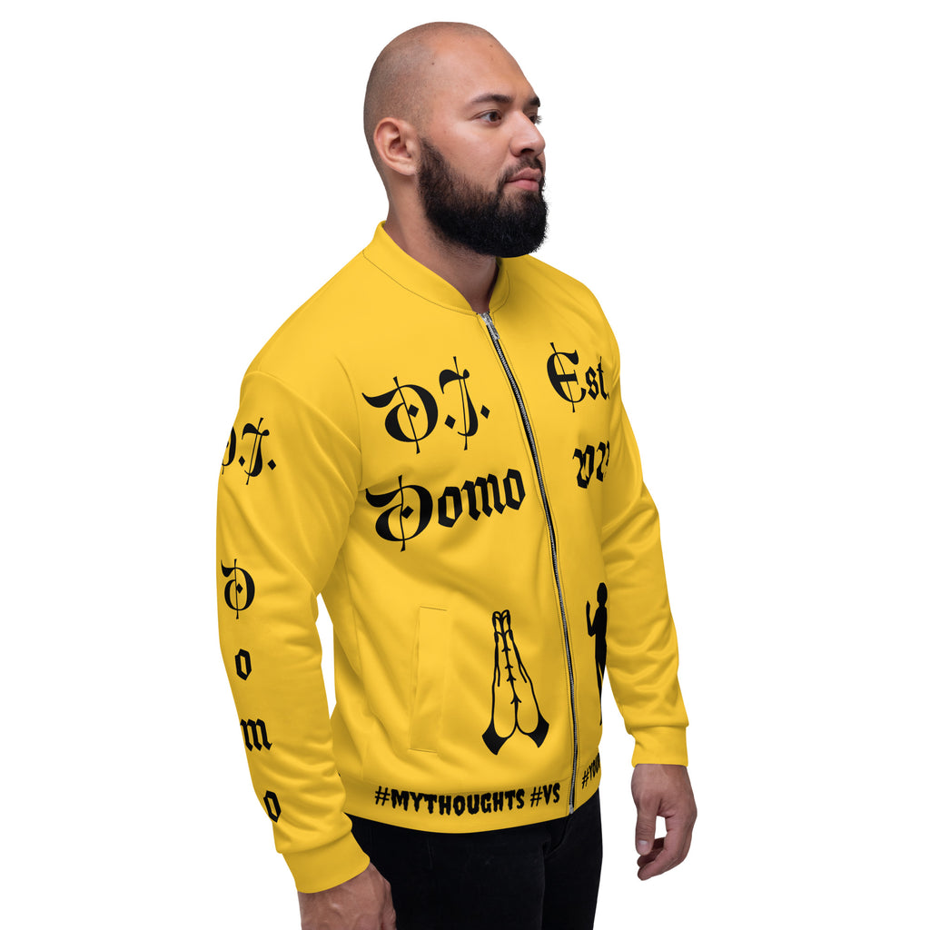 "PRAYER" Unisex Bomber Jacket Gold/Black