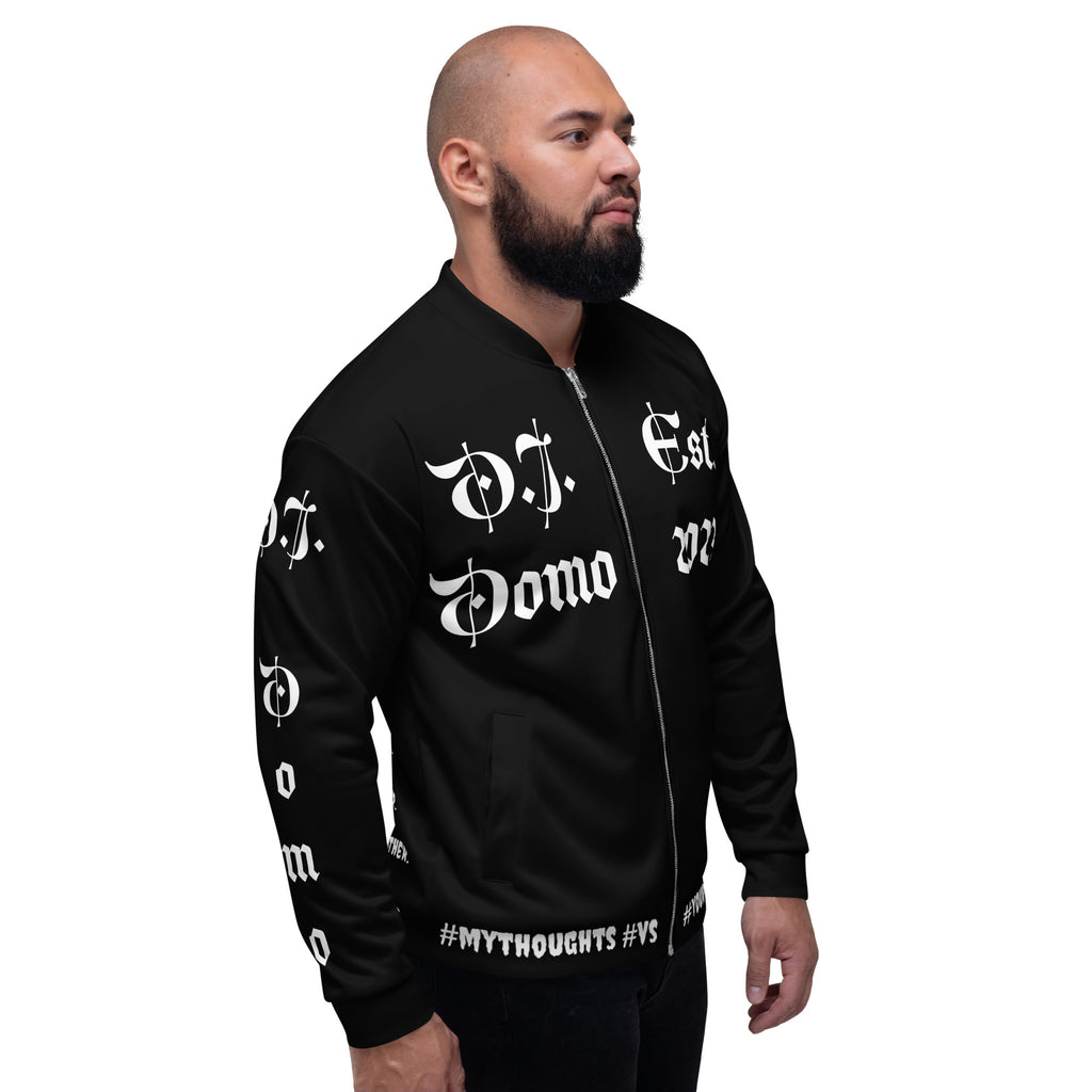 "What is a Friend?" Unisex Bomber Jacket Black/White