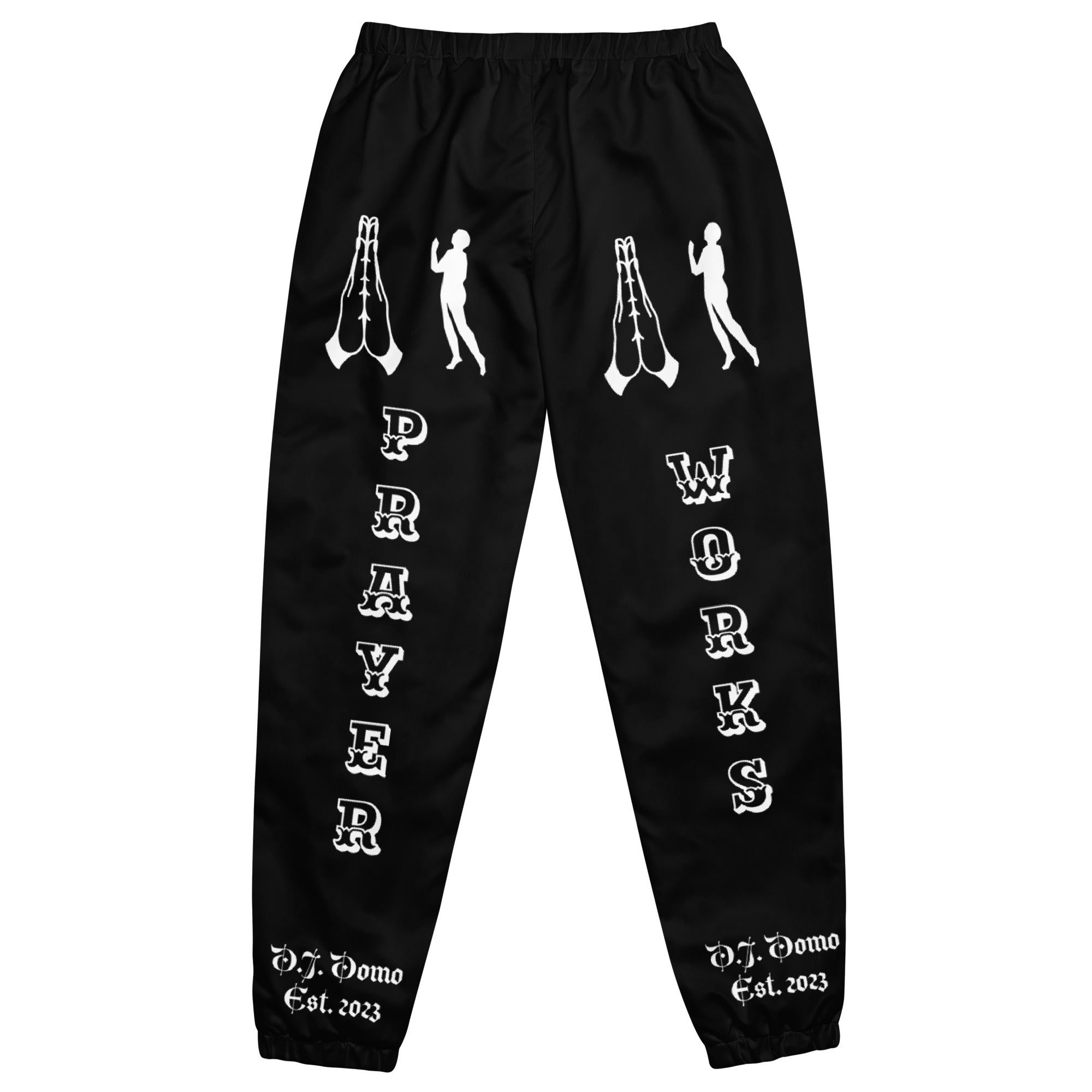 D.J. Domo "Prayer" Unisex Track Pants Black/White