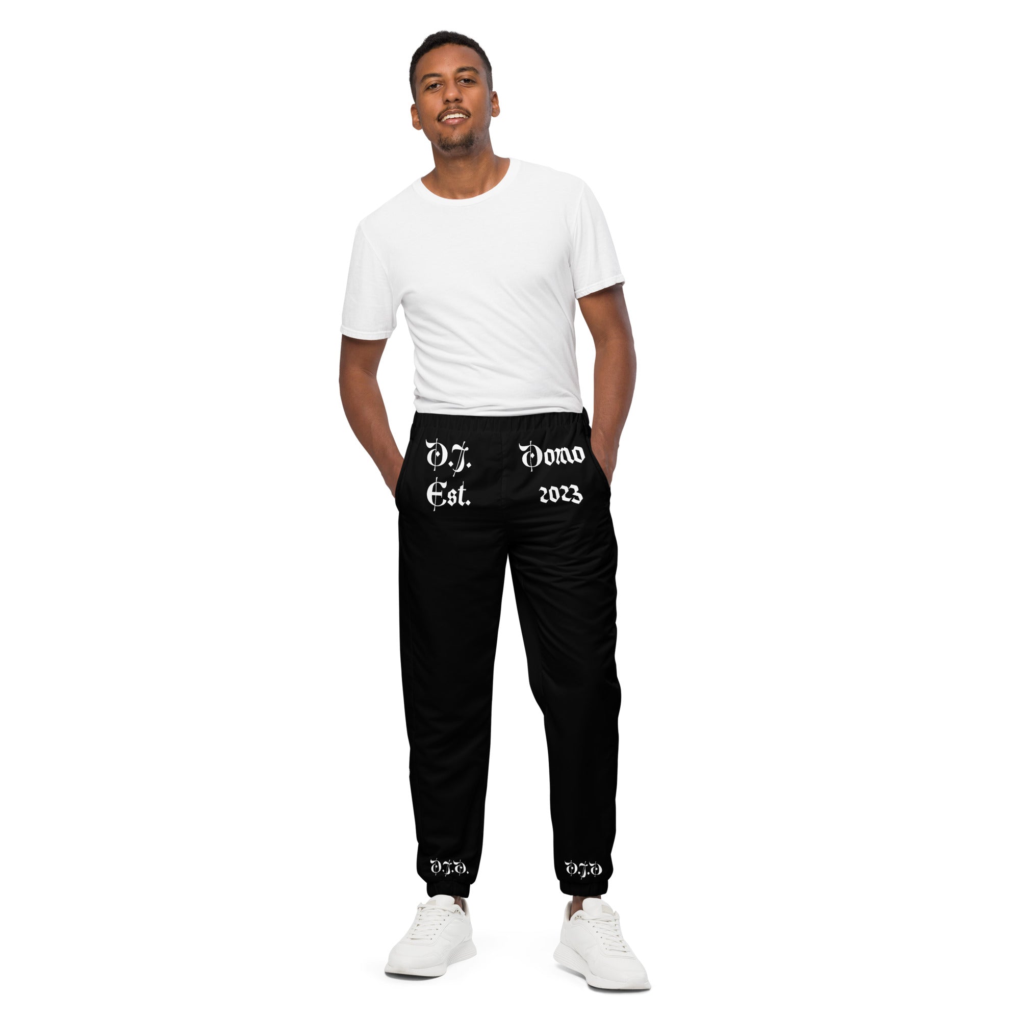 "Destiny & Purpose" Unisex Track Pants Black/White