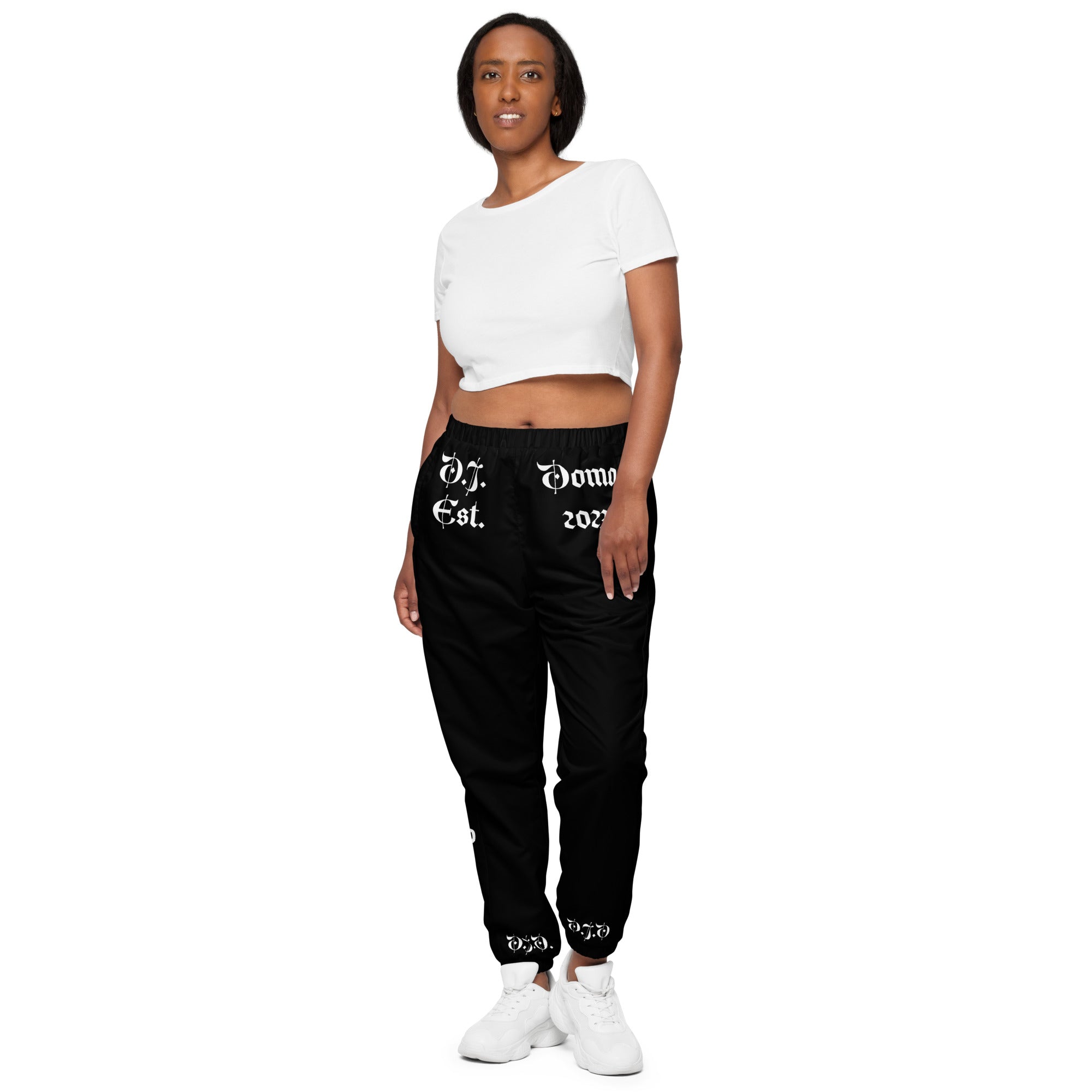 "Destiny & Purpose" Unisex Track Pants Black/White