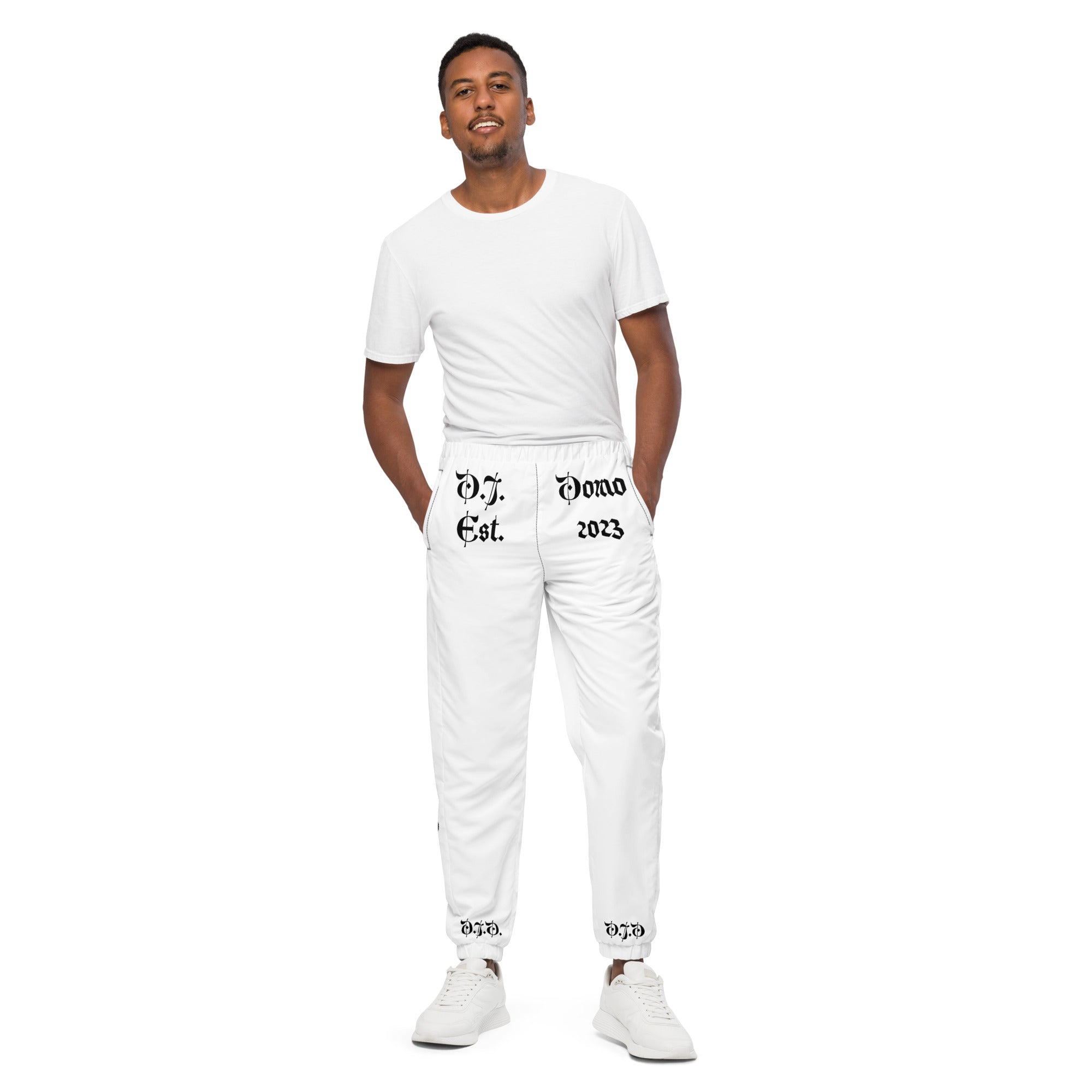"Destiny & Purpose" Unisex Track Pants White/Black