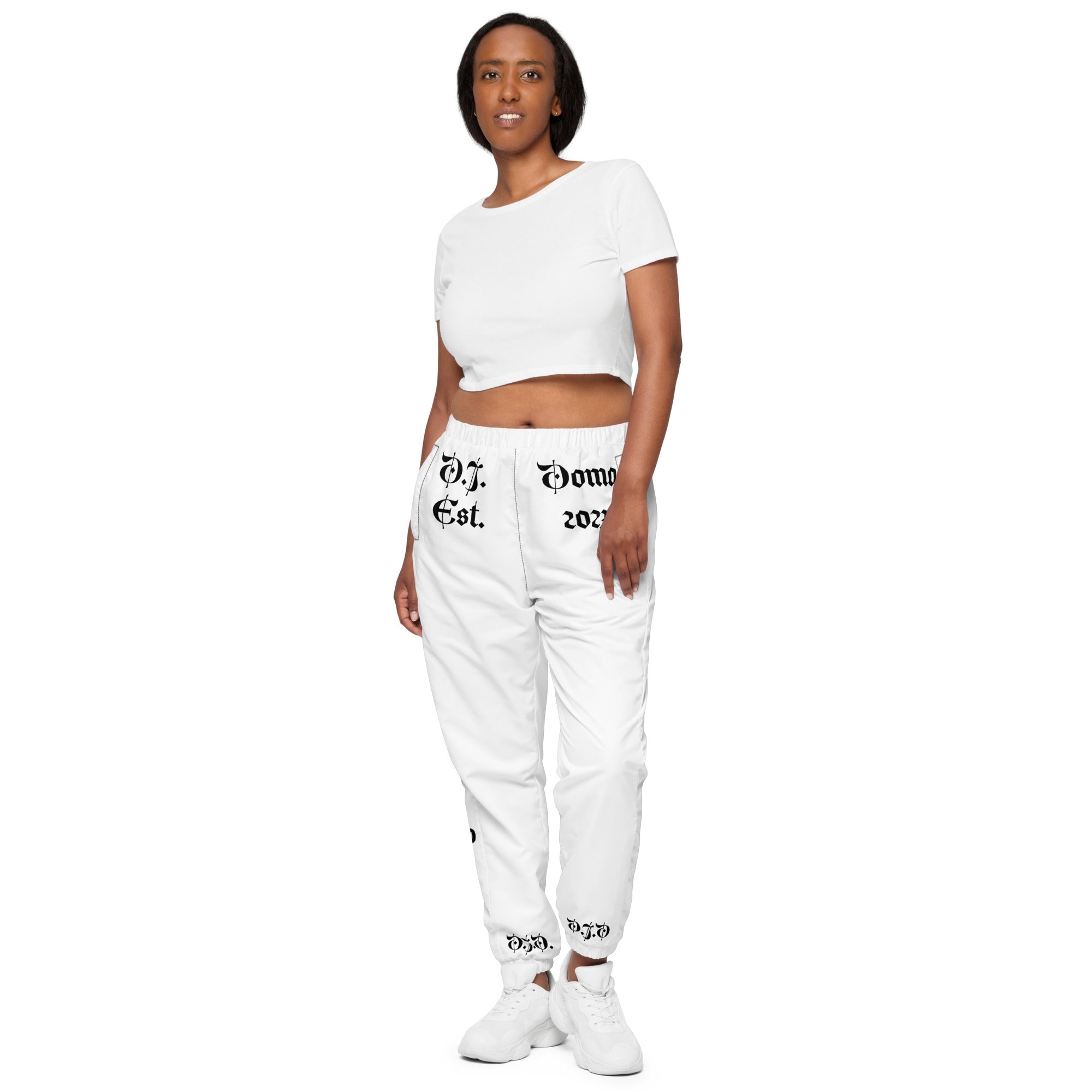 "Destiny & Purpose" Unisex Track Pants White/Black
