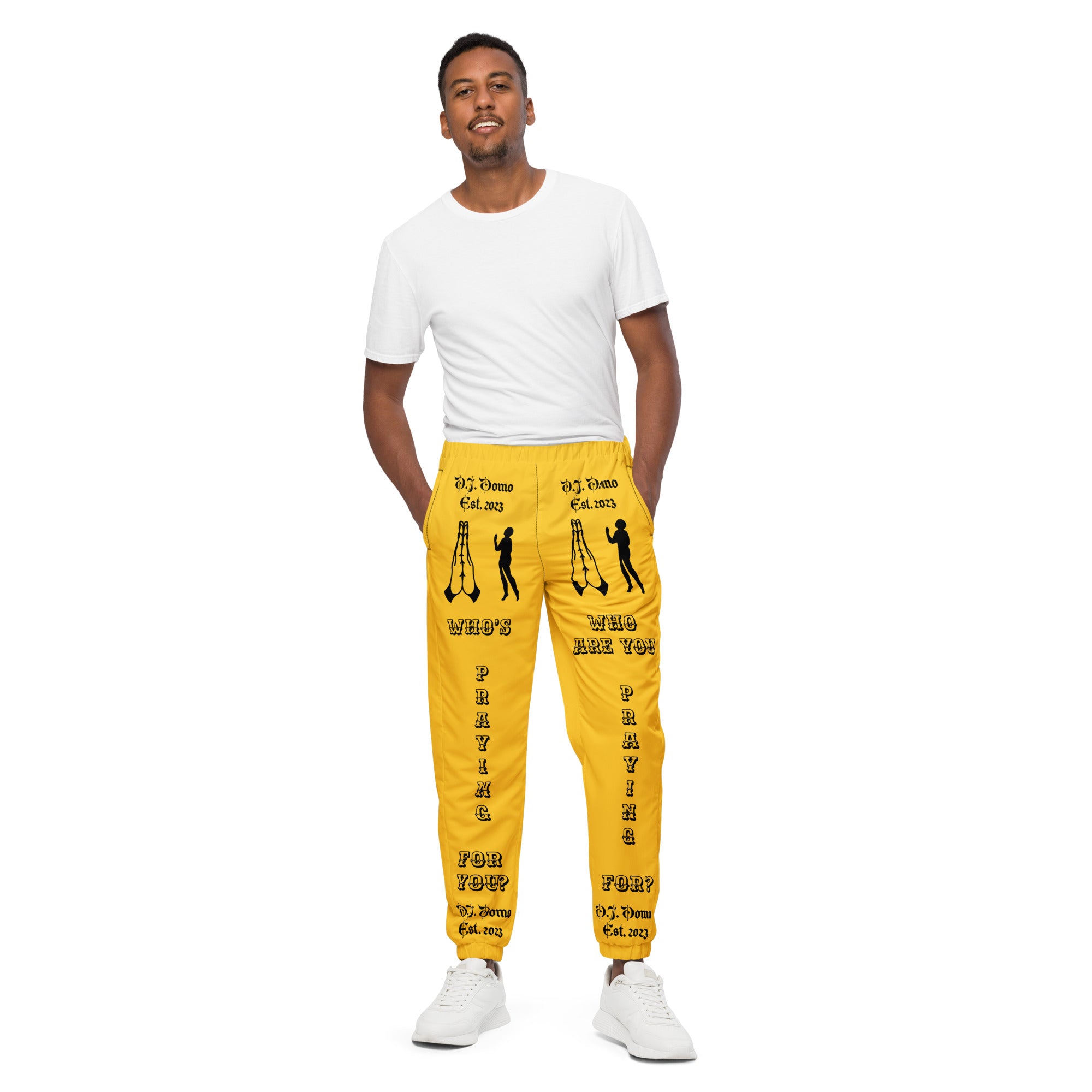 D.J. Domo "Prayer" Unisex Track Pants Gold/Black