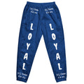 D.J. Domo "LOYAL" Unisex Track Pants Dark Blue/White