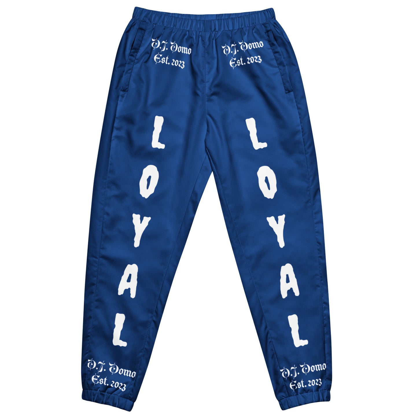 D.J. Domo "LOYAL" Unisex Track Pants Dark Blue/White
