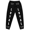 D.J. Domo "LOYAL" Unisex Track Pants Black/White