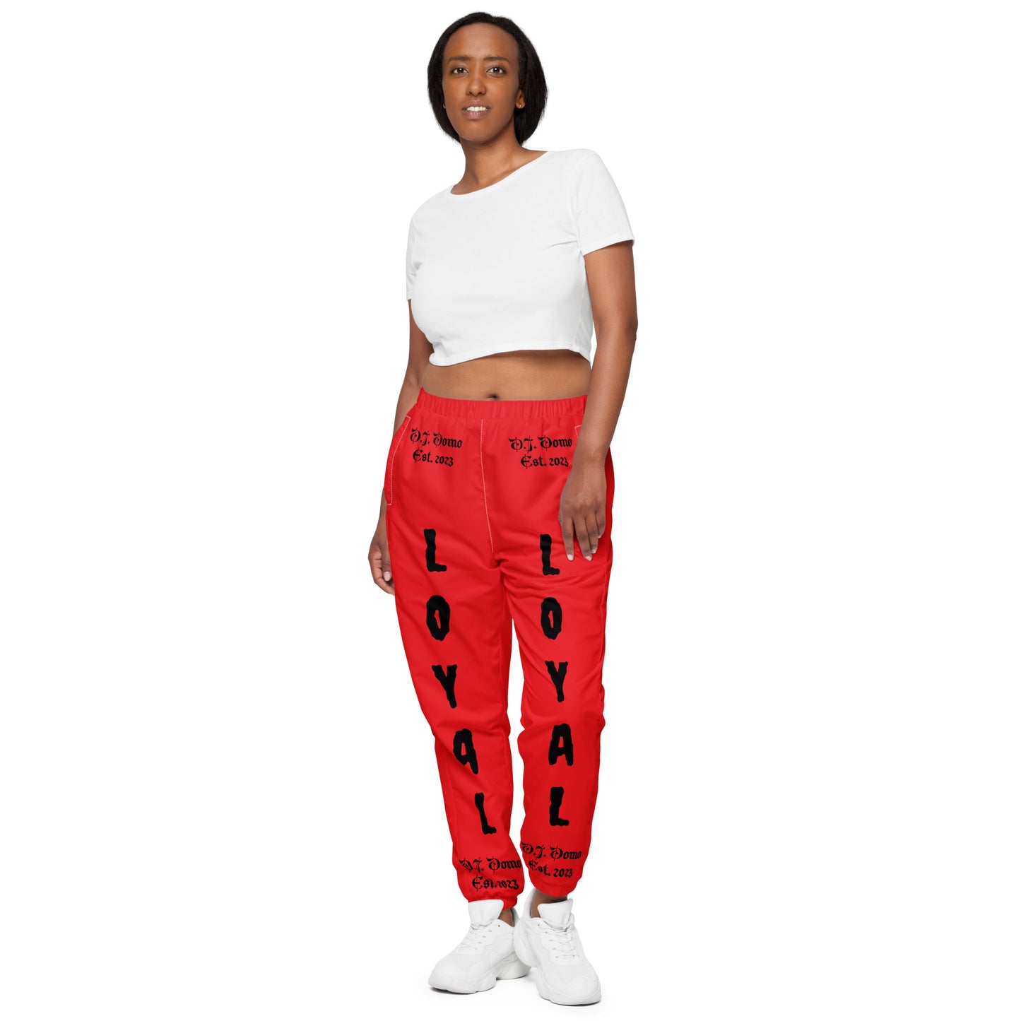 D.J. Domo "LOYAL" Unisex Track Pants Red/Black