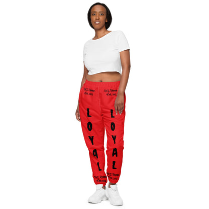 D.J. Domo "LOYAL" Unisex Track Pants Red/Black