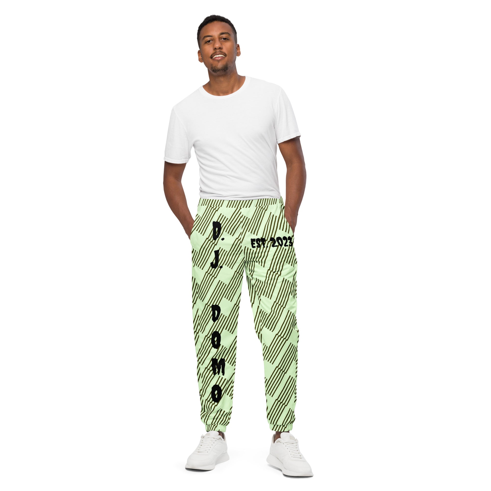 "In The Zone Think Positive" Unisex Track Pants Green