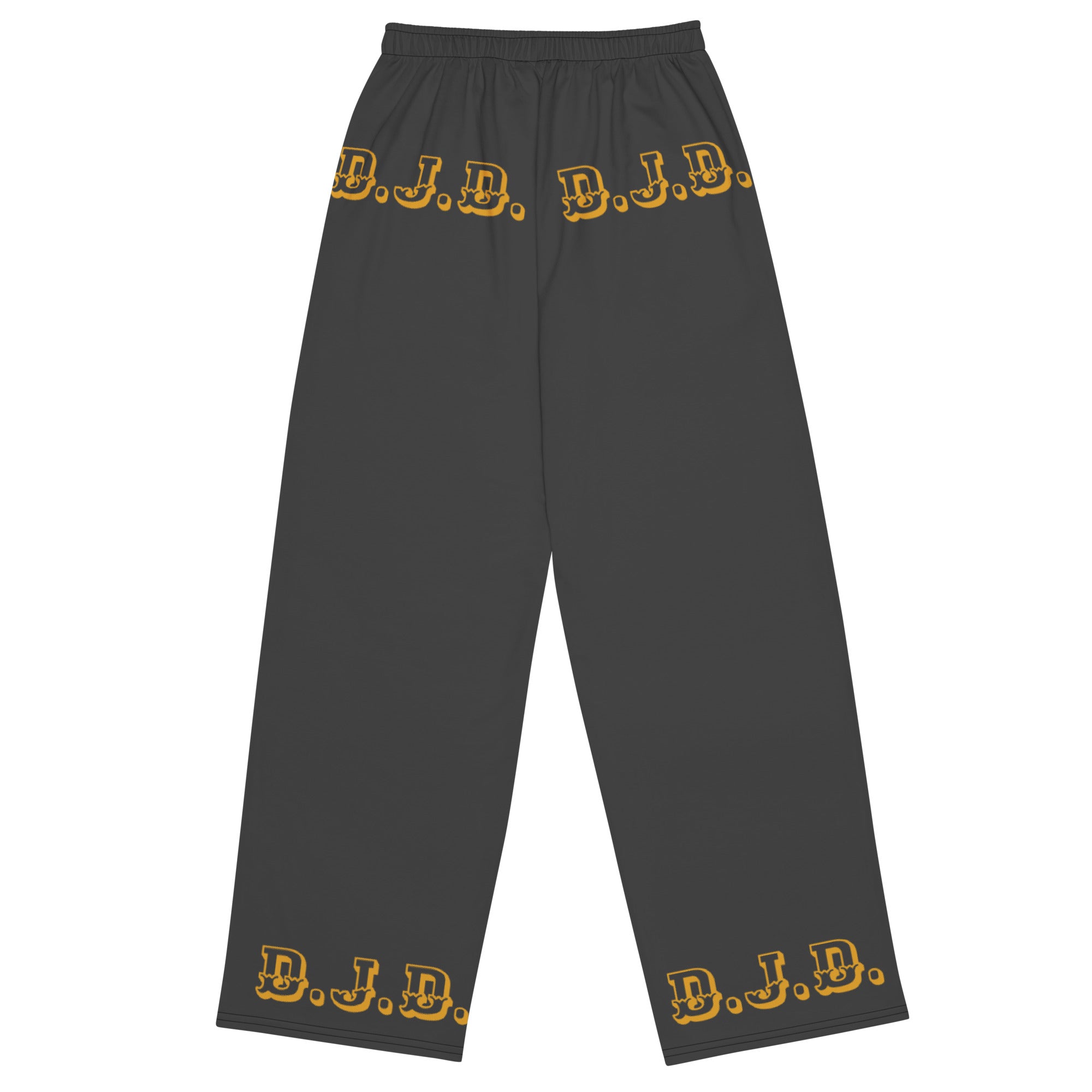 D.J. Domo Unisex Wide-Leg Pants Black/Gold