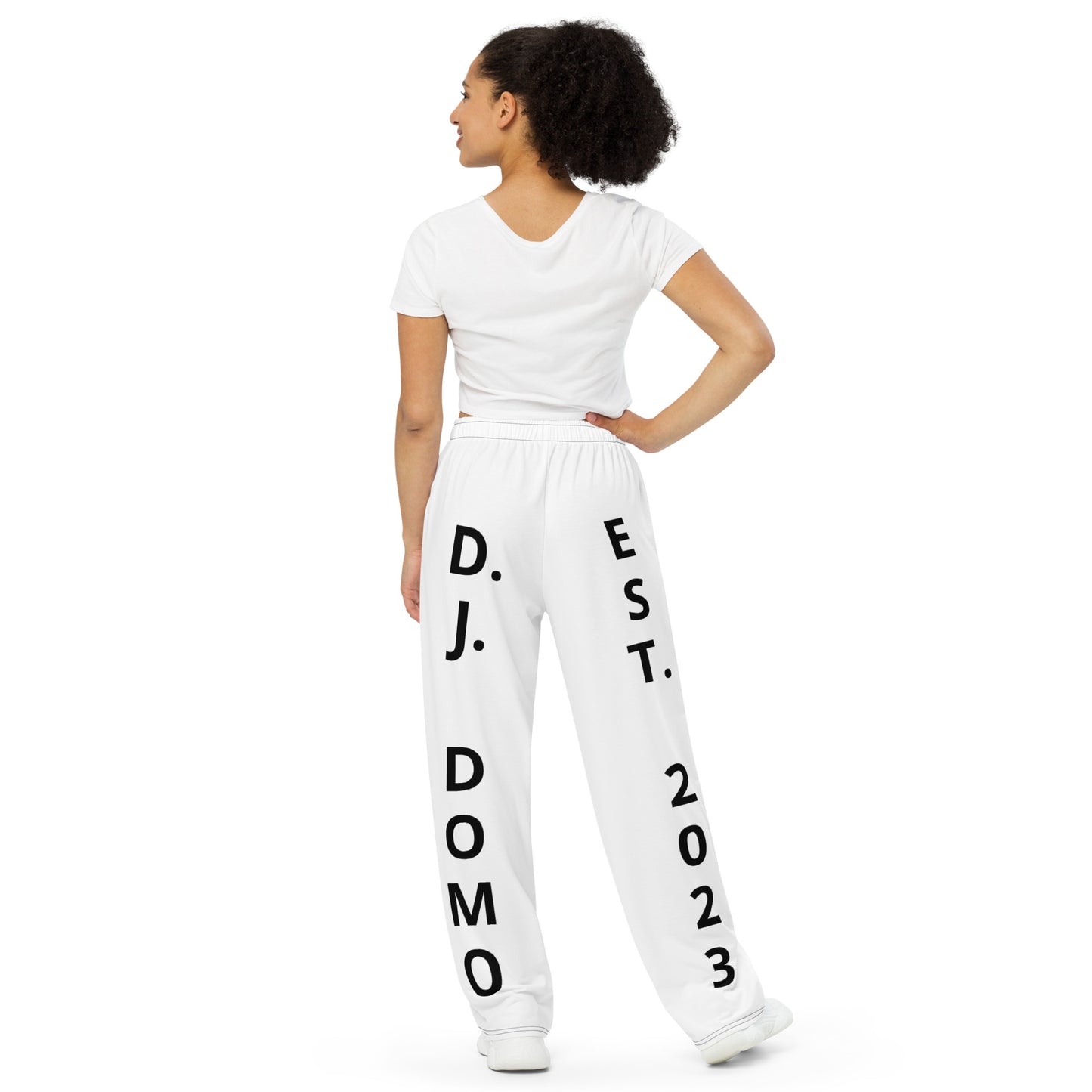 D.J. Domo "Est" Unisex 2 Tone Wide-Leg Pants Black/White