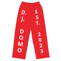 D.J. Domo "Est" Unisex 2 Tone Wide-Leg Pants Red/White