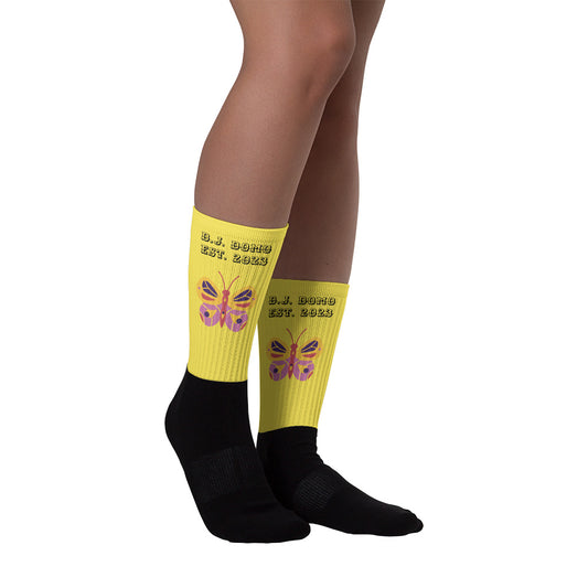 D.J. Domo Butterfly Socks Yellow