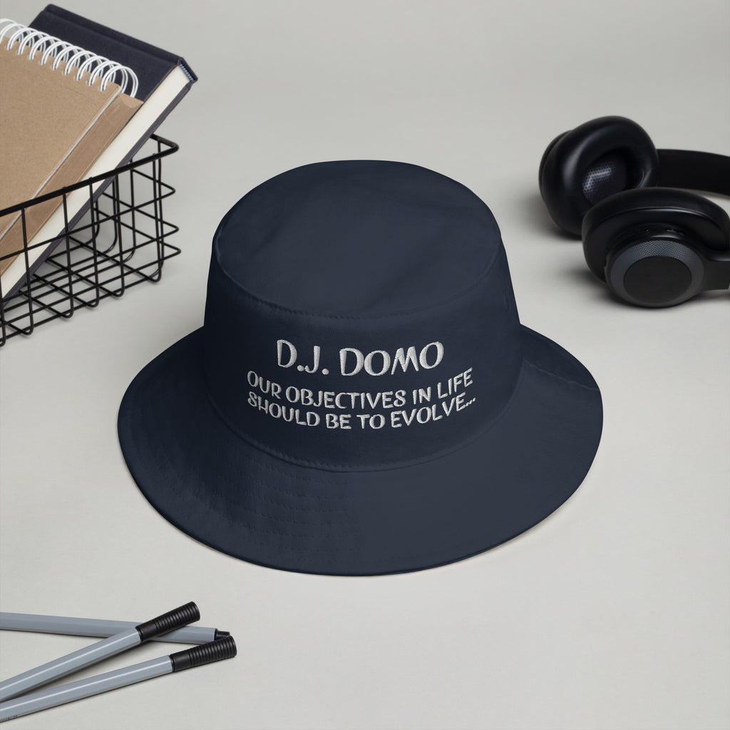 "OBJECTIVE" Bucket Hat Multi Colors/White