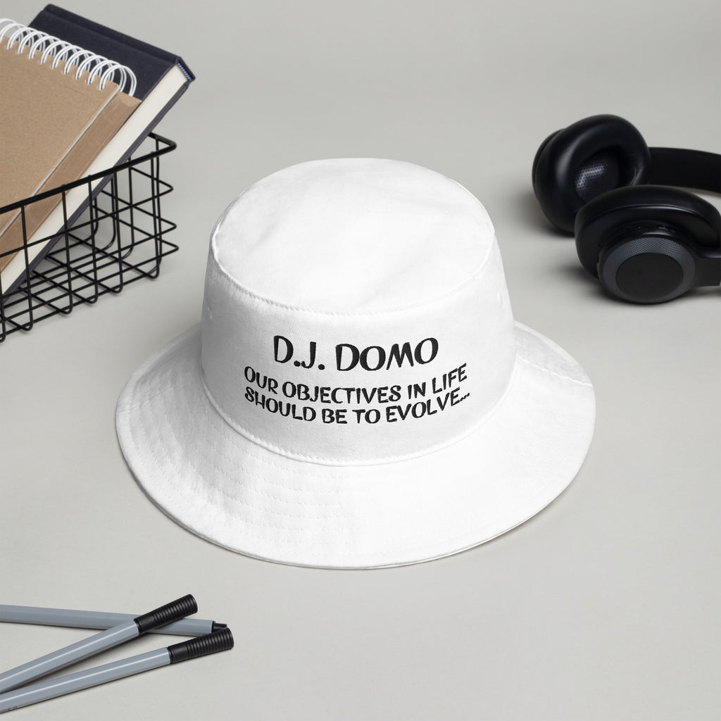 "OBJECTIVE" Bucket Hat Multi Colors/White