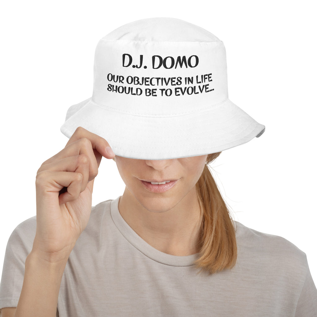 "OBJECTIVE" Bucket Hat Multi Colors/White