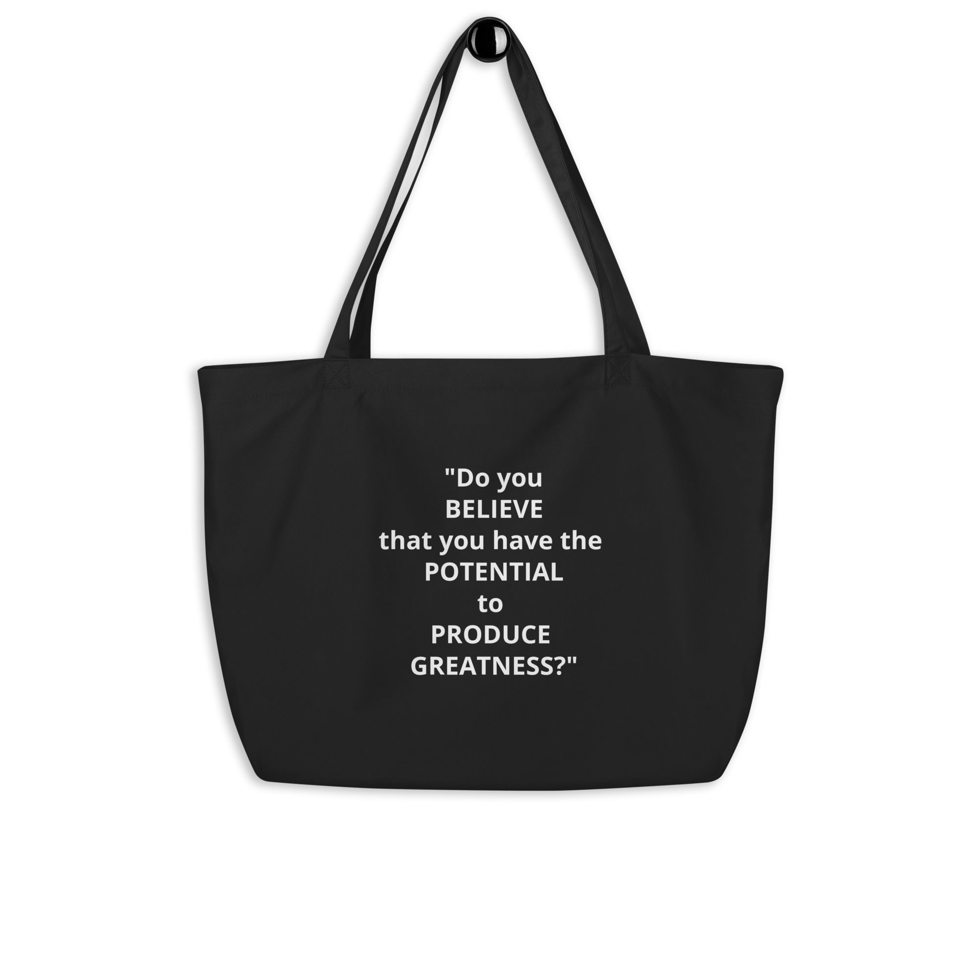 "Produce Greatness" Large Tote Bag Black/White