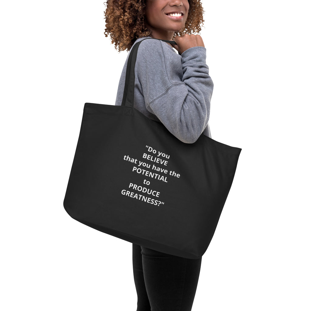 "PG" Large Tote Bag Black/White