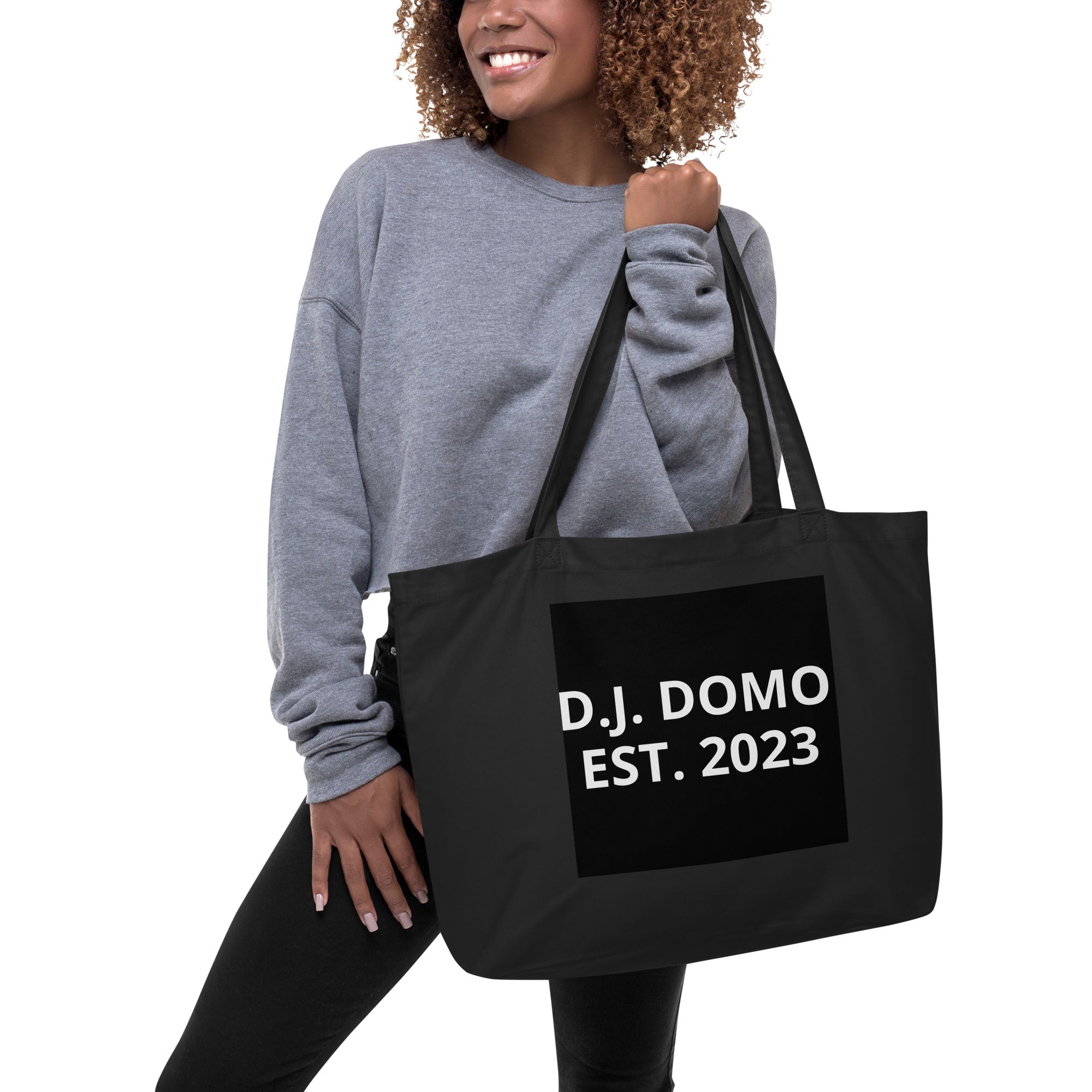 "PG" Large Tote Bag Black/White