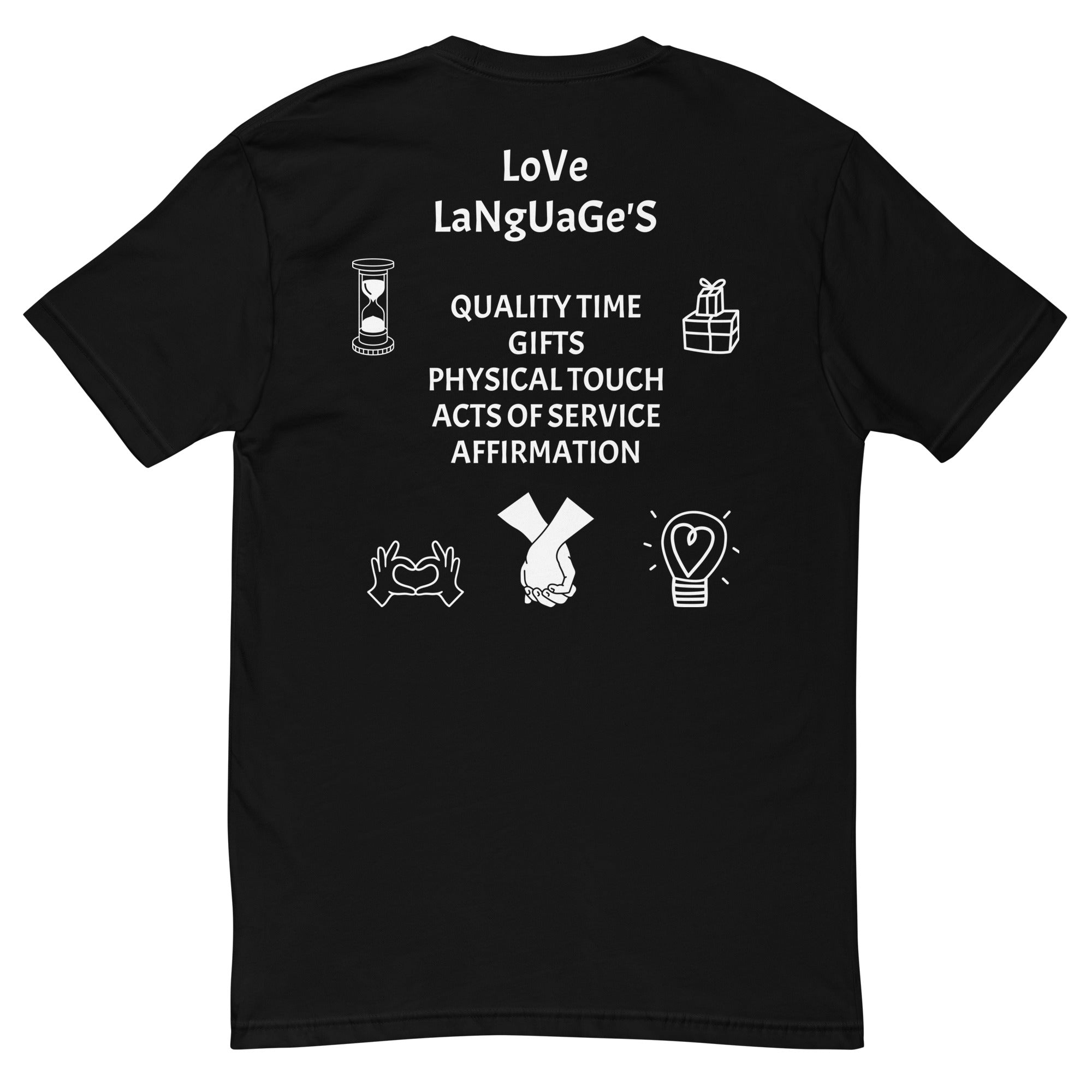 "Love Language" Men's Short Sleeve T-shirt Multi Color/White