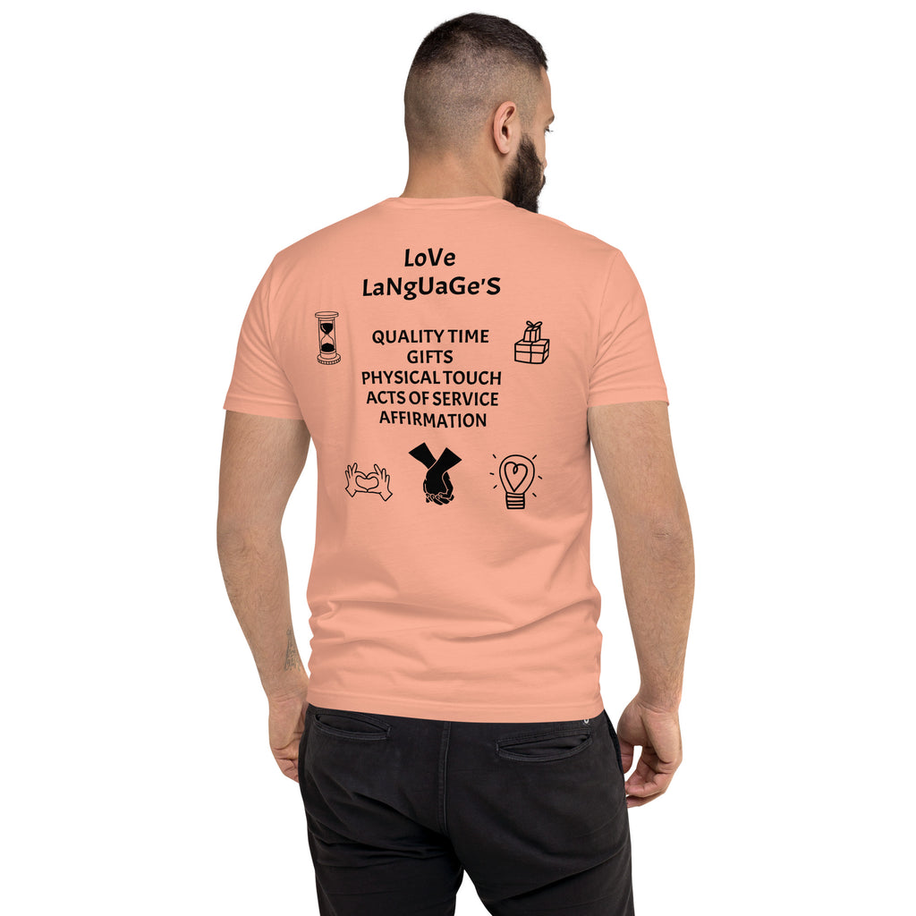 "Love Language" Men's Short Sleeve T-shirt Multi Color/Black