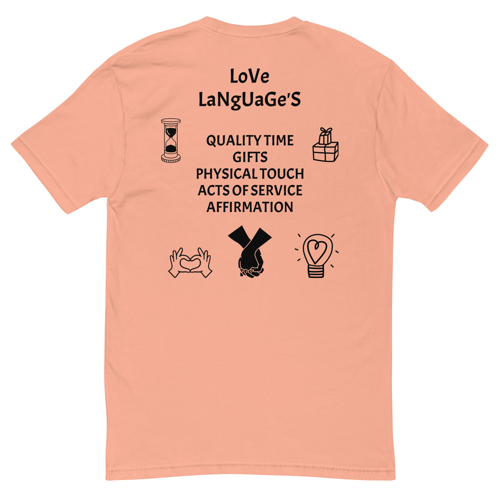 "Love Language" Men's Short Sleeve T-shirt Multi Color/Black