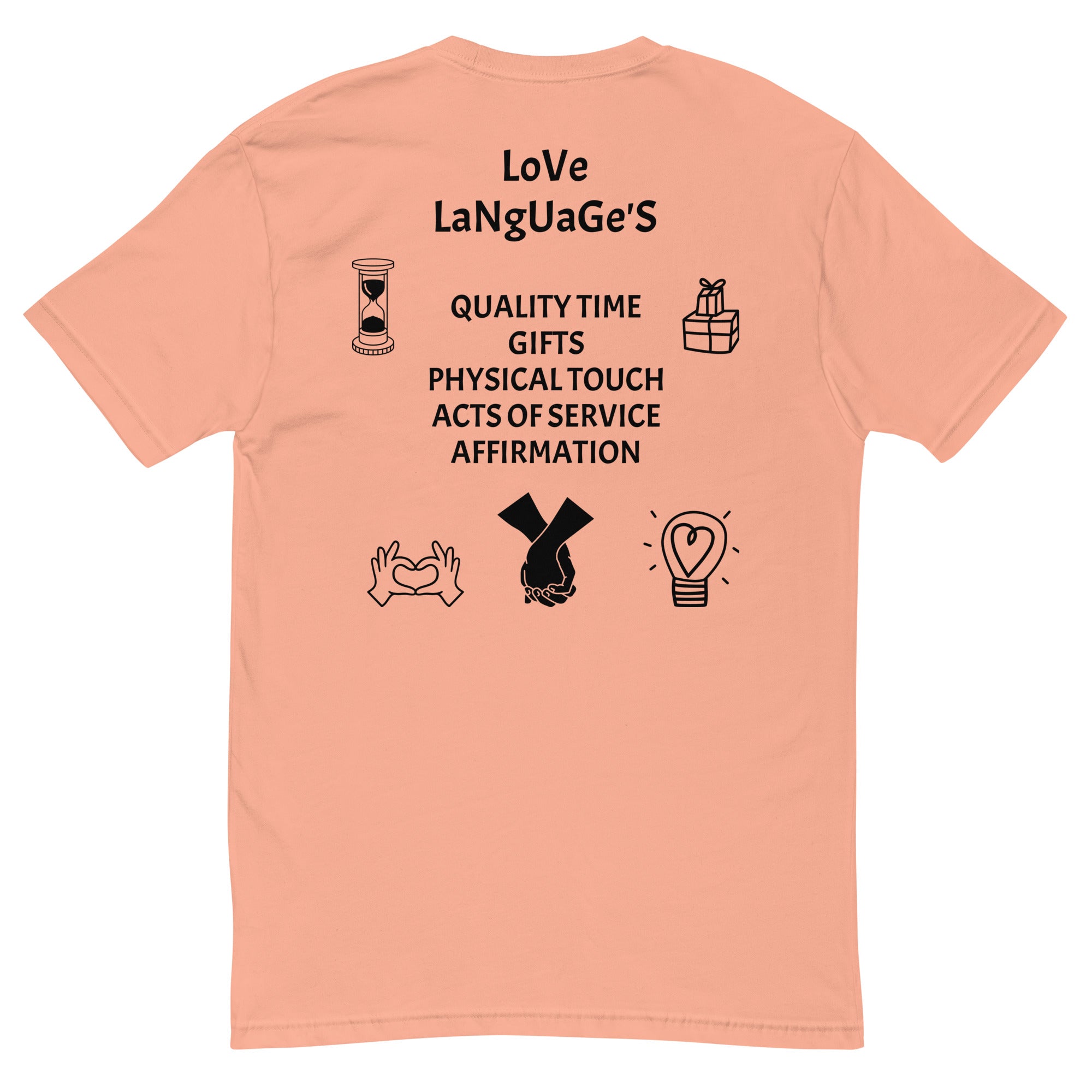 "Love Language" Men's Short Sleeve T-shirt Multi Color/Black