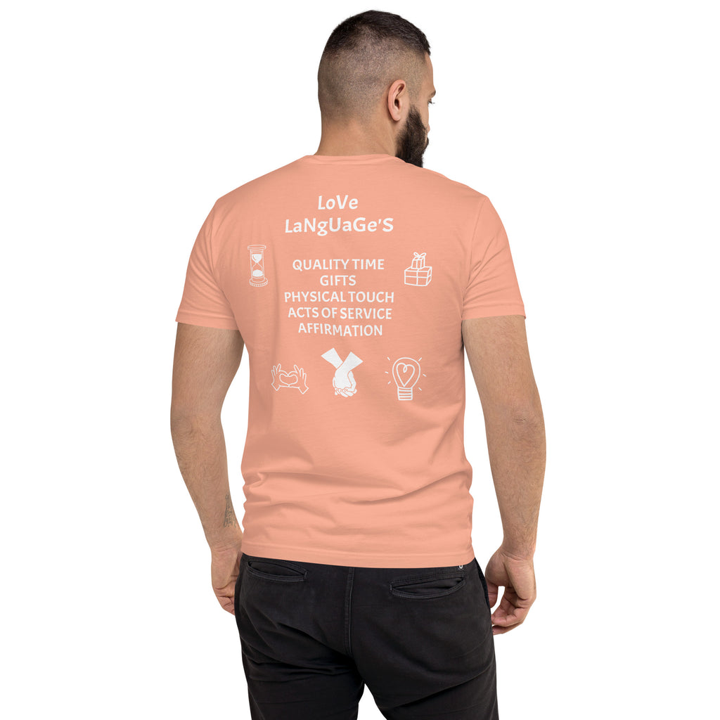 "Love Language" Men's Short Sleeve T-shirt Multi Color/White