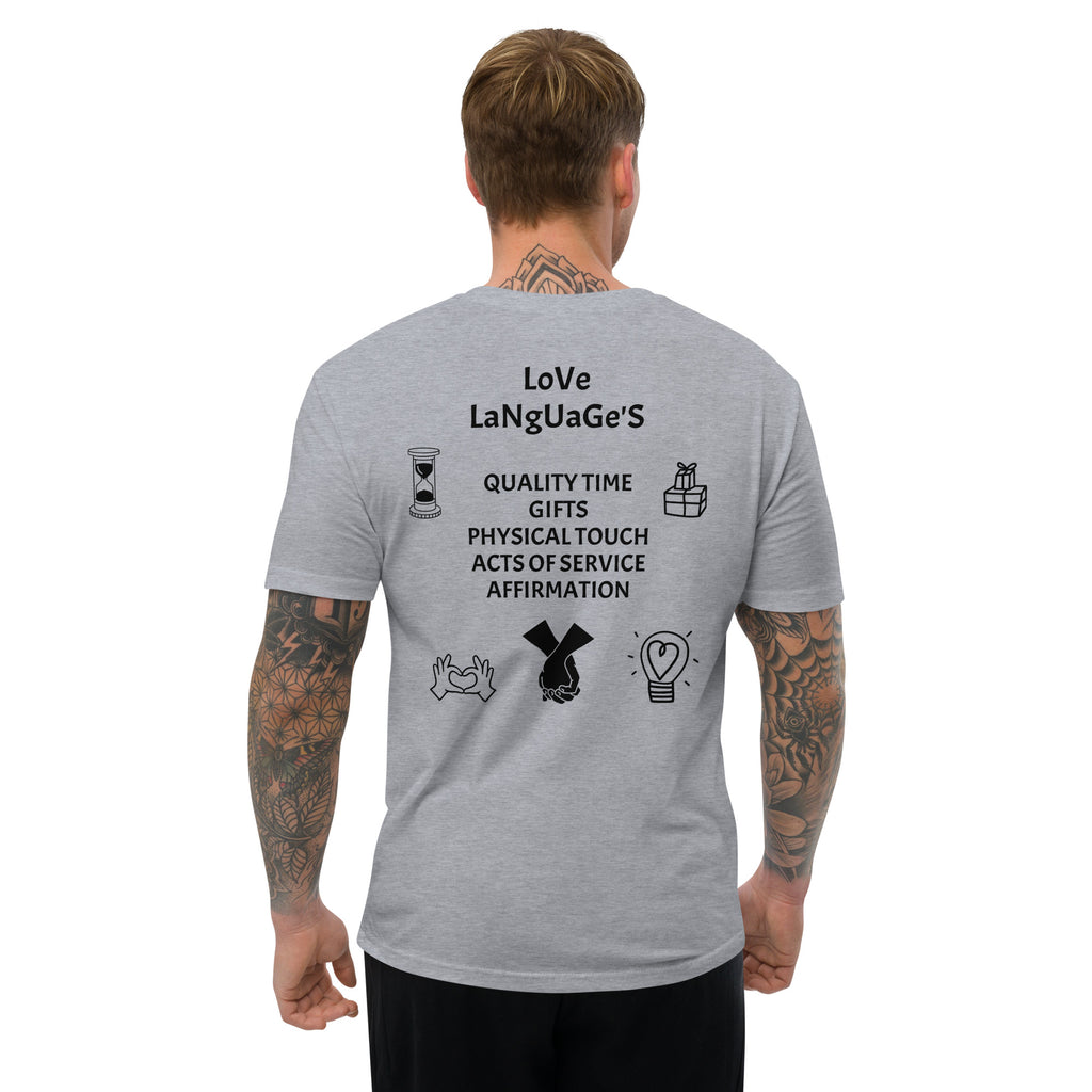 "Love Language" Men's Short Sleeve T-shirt Multi Color/Black