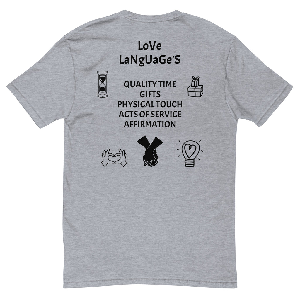 "Love Language" Men's Short Sleeve T-shirt Multi Color/Black