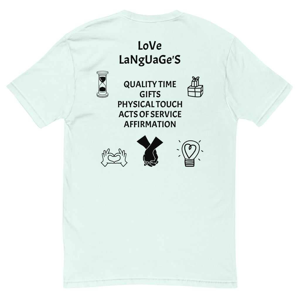 "Love Language" Men's Short Sleeve T-shirt Multi Color/Black
