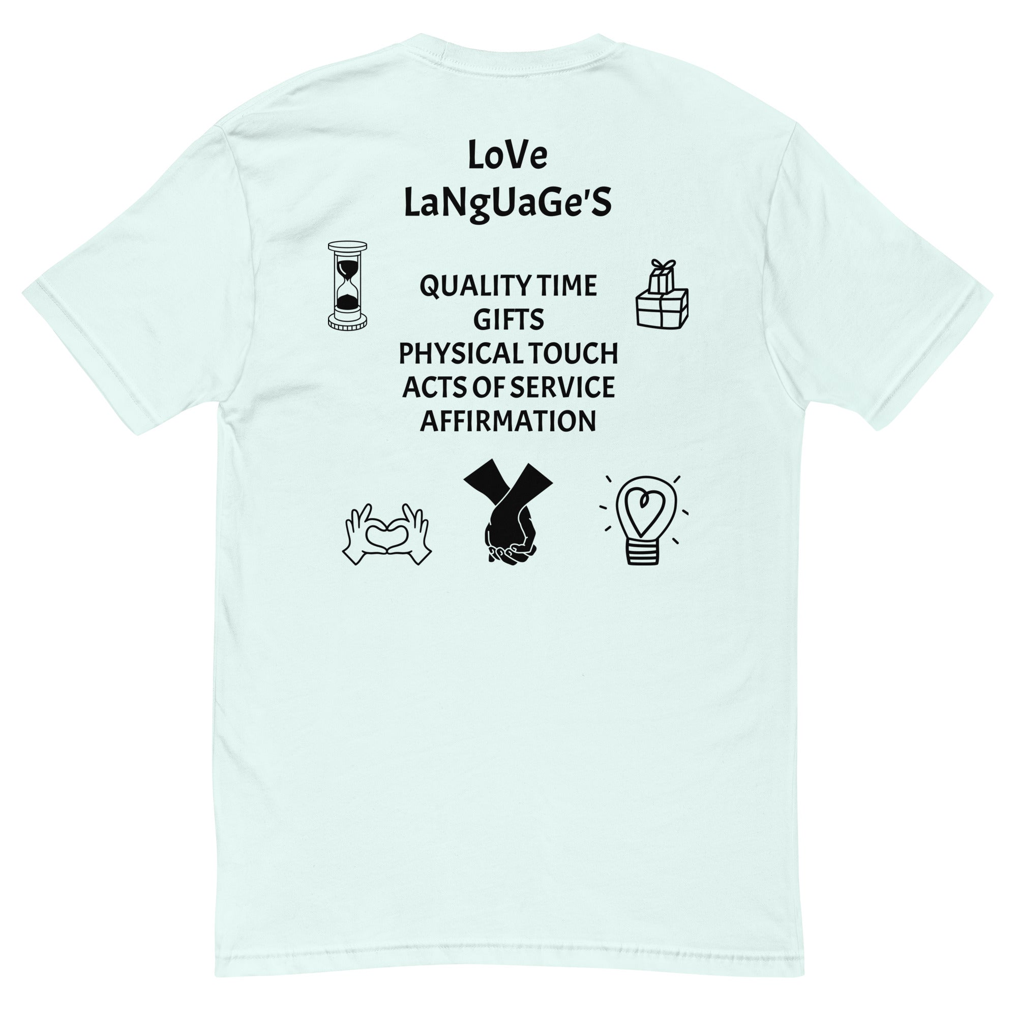 "Love Language" Men's Short Sleeve T-shirt Multi Color/Black