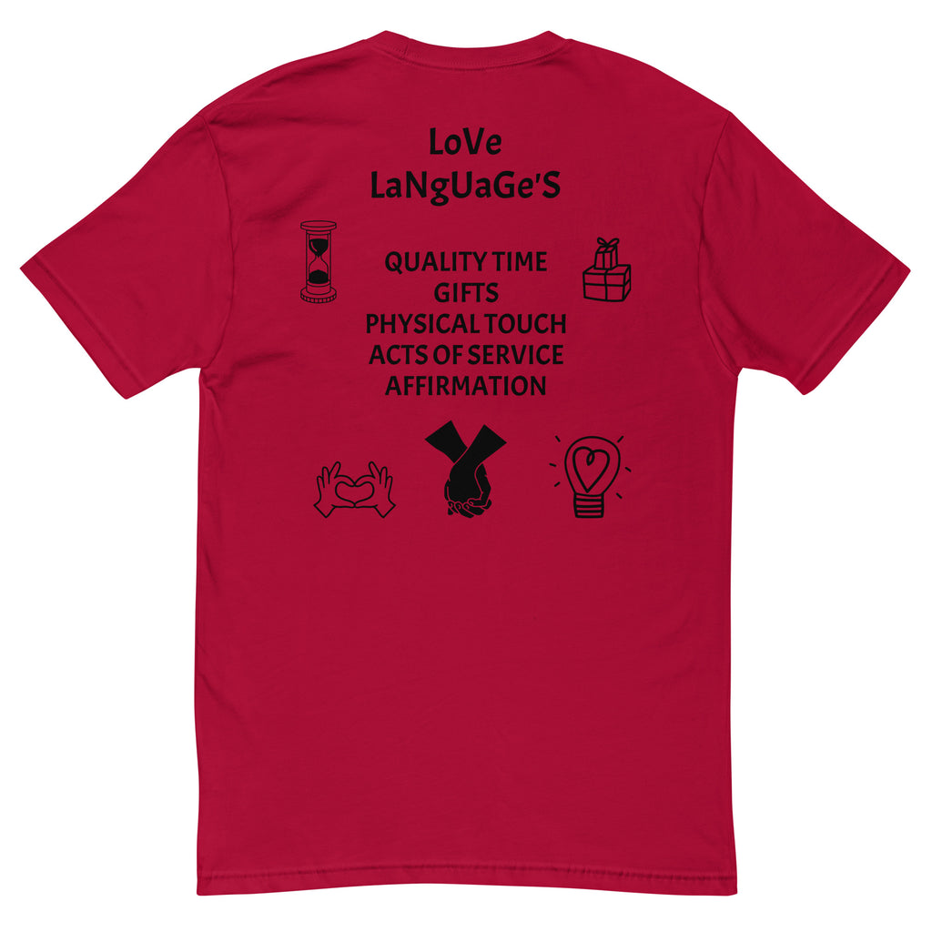 "Love Language" Men's Short Sleeve T-shirt Multi Color/Black