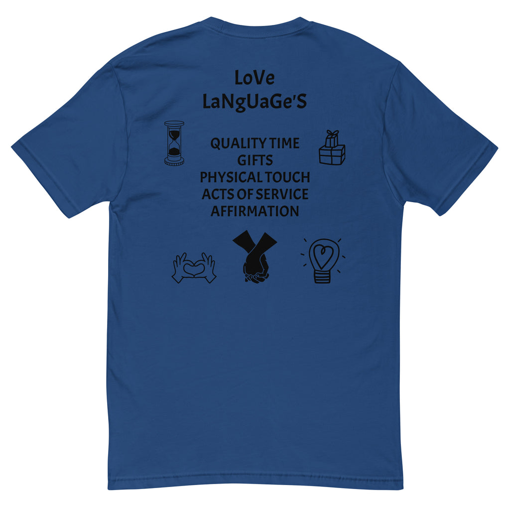 "Love Language" Men's Short Sleeve T-shirt Multi Color/Black