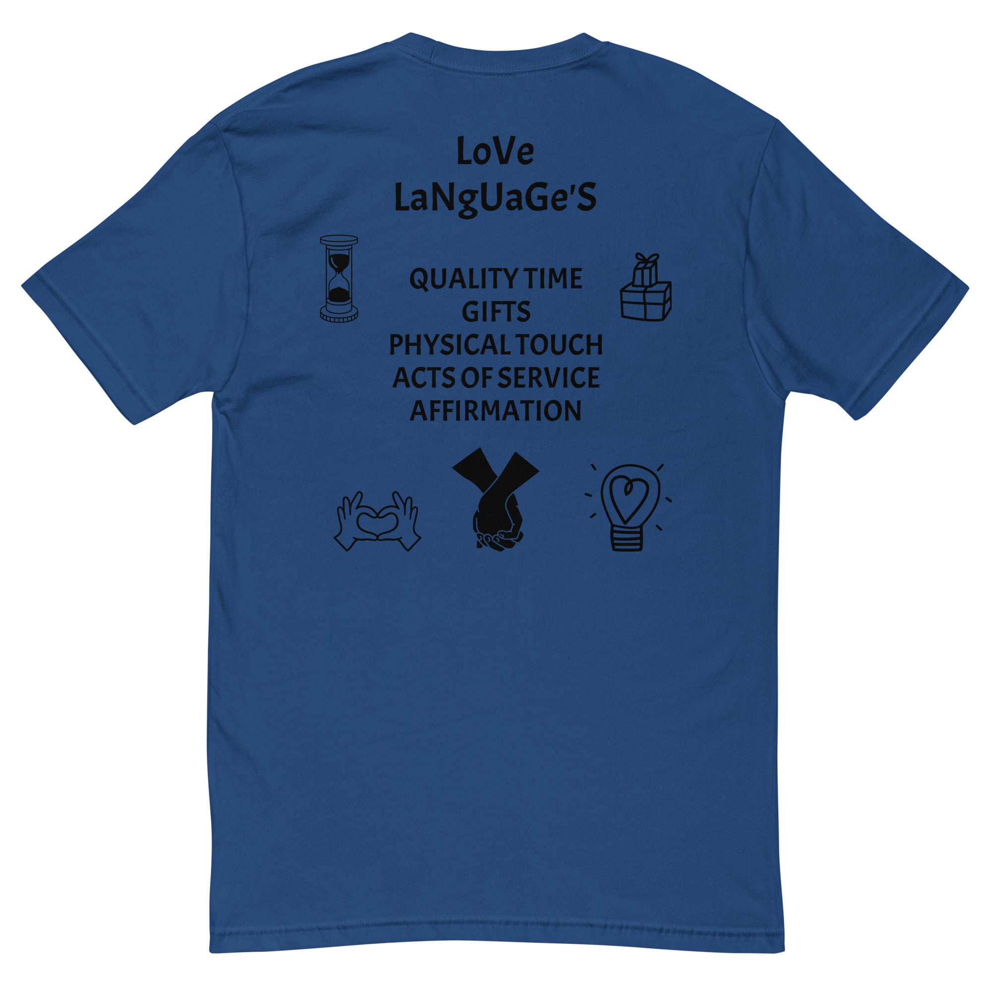 "Love Language" Men's Short Sleeve T-shirt Multi Color/Black
