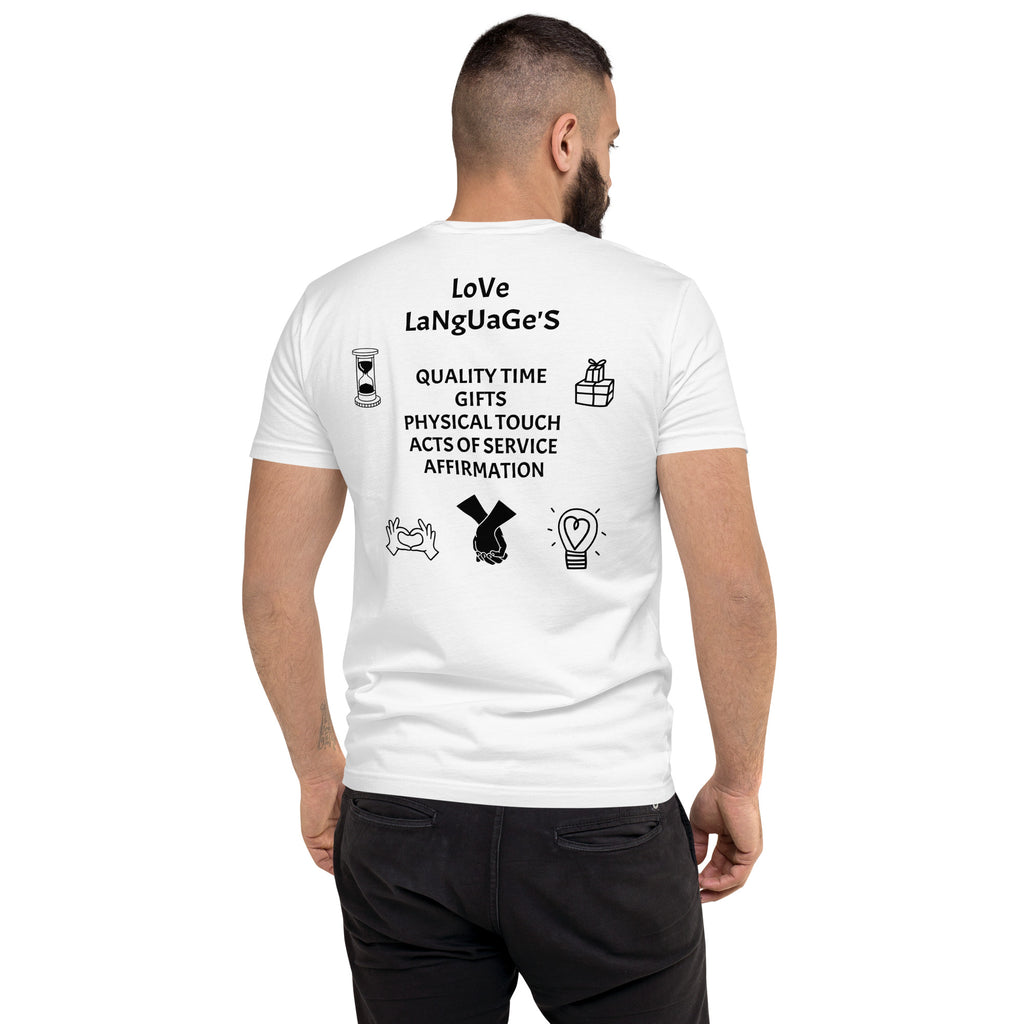 "Love Language" Men's Short Sleeve T-shirt Multi Color/Black