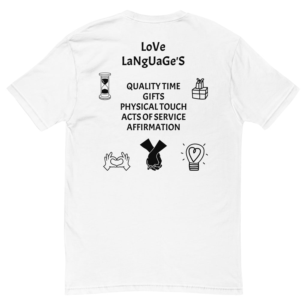 "Love Language" Men's Short Sleeve T-shirt Multi Color/Black