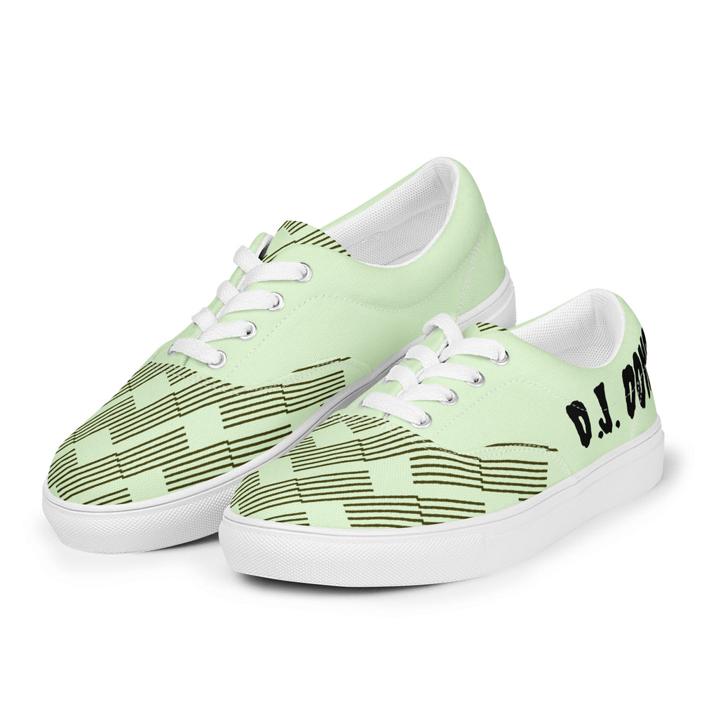 "In The Zone" Men Lace-Up Canvas Shoes Green