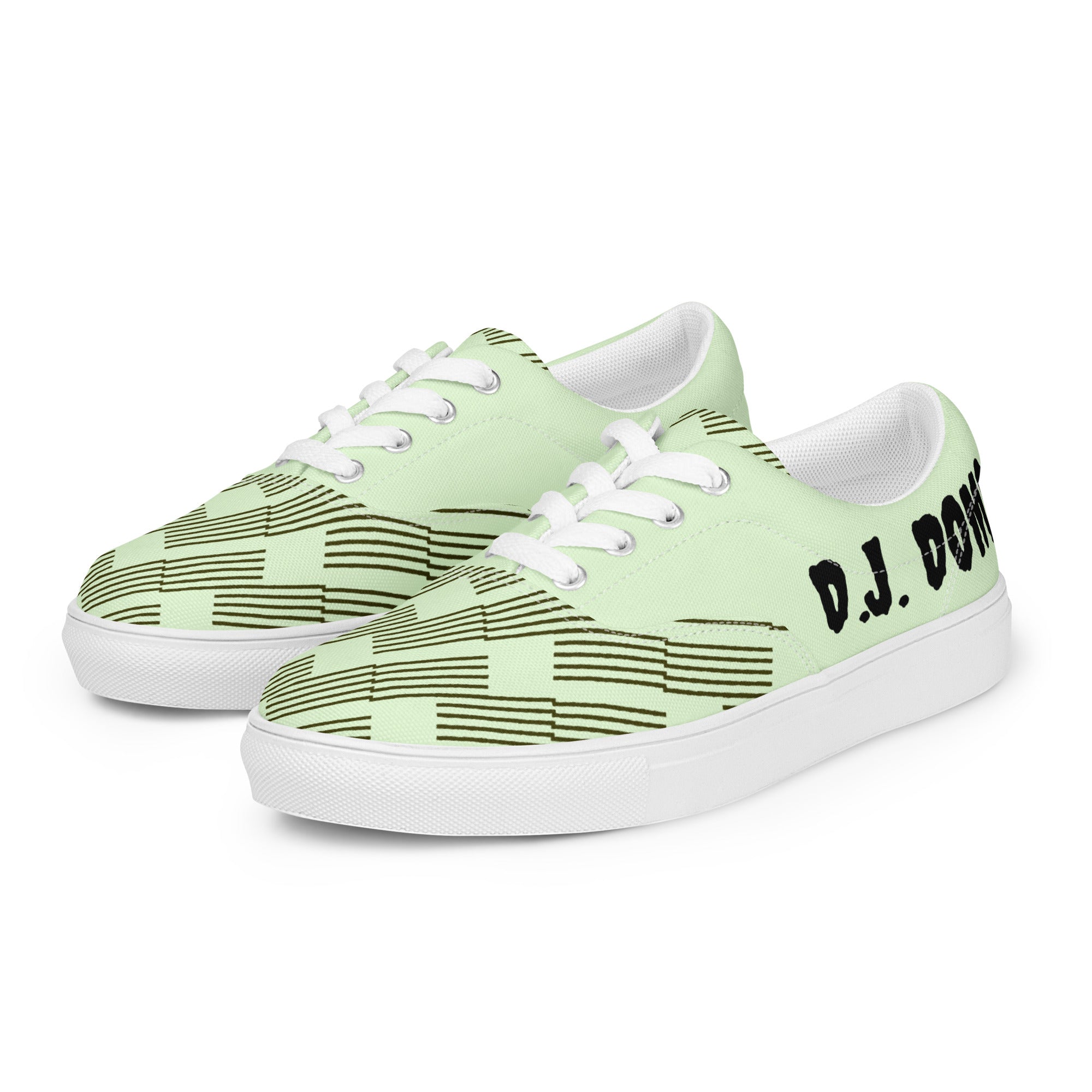 "In The Zone" Men Lace-Up Canvas Shoes Green