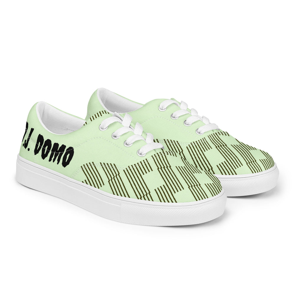 "In The Zone" Men Lace-Up Canvas Shoes Green