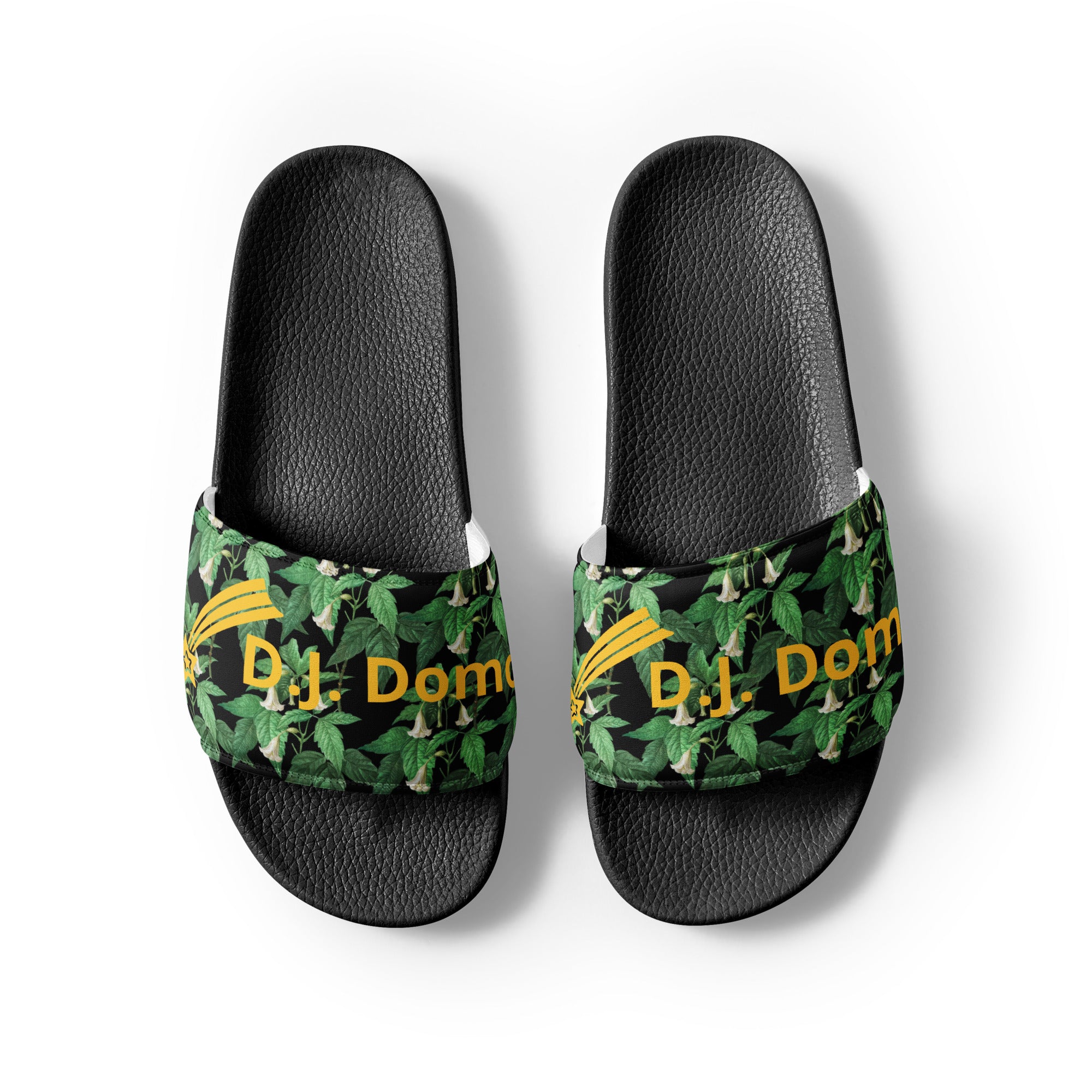 "Gold Star" Men Slides Black or White Bottoms