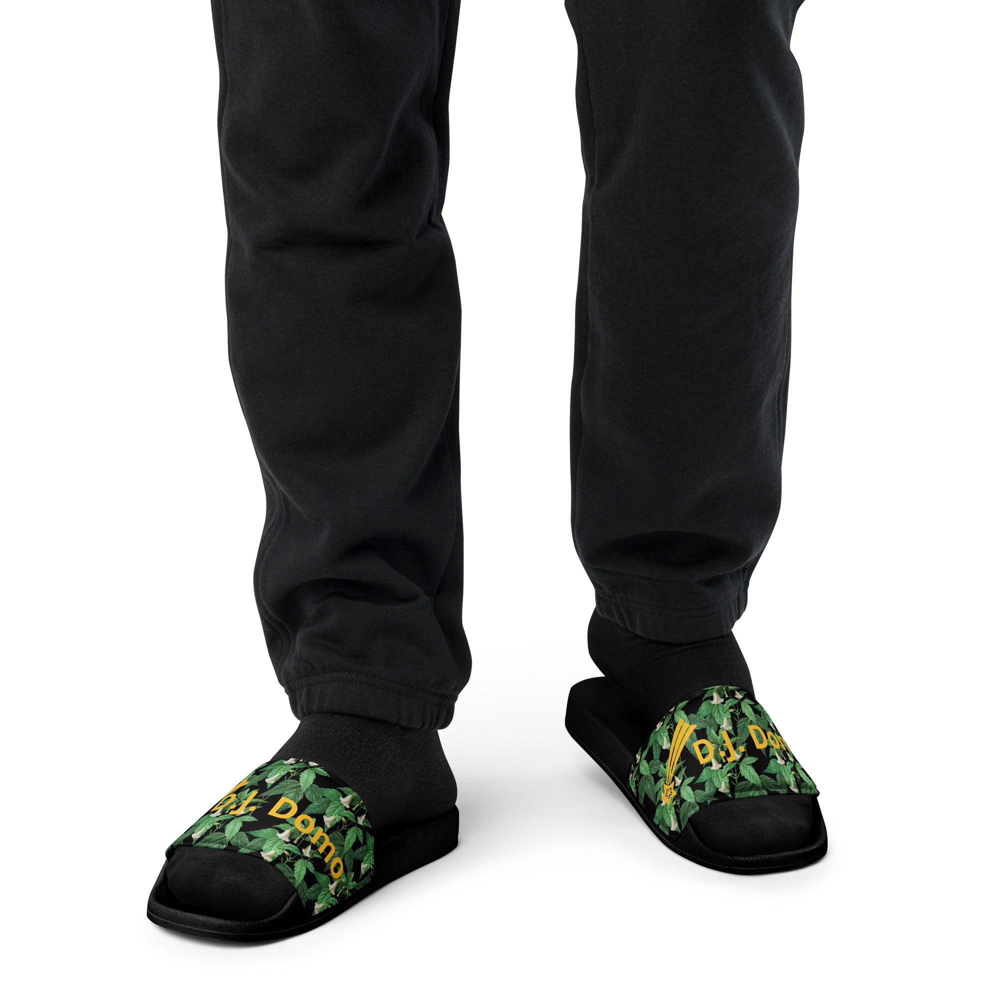 "Gold Star" Men Slides Black or White Bottoms