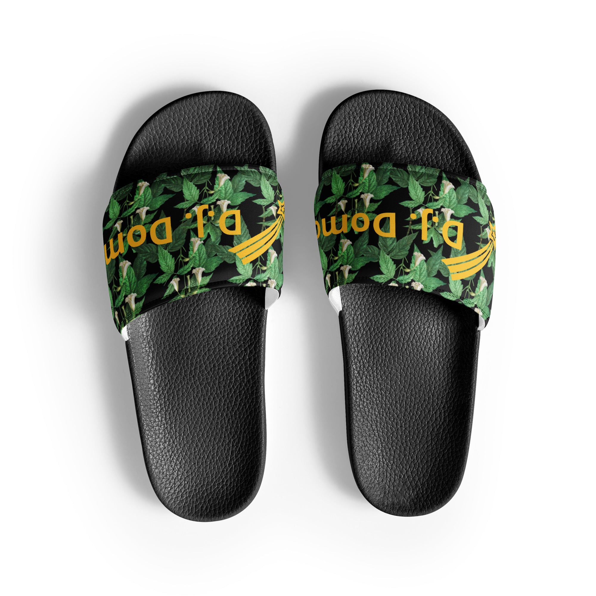 "Gold Star" Men Slides Black or White Bottoms